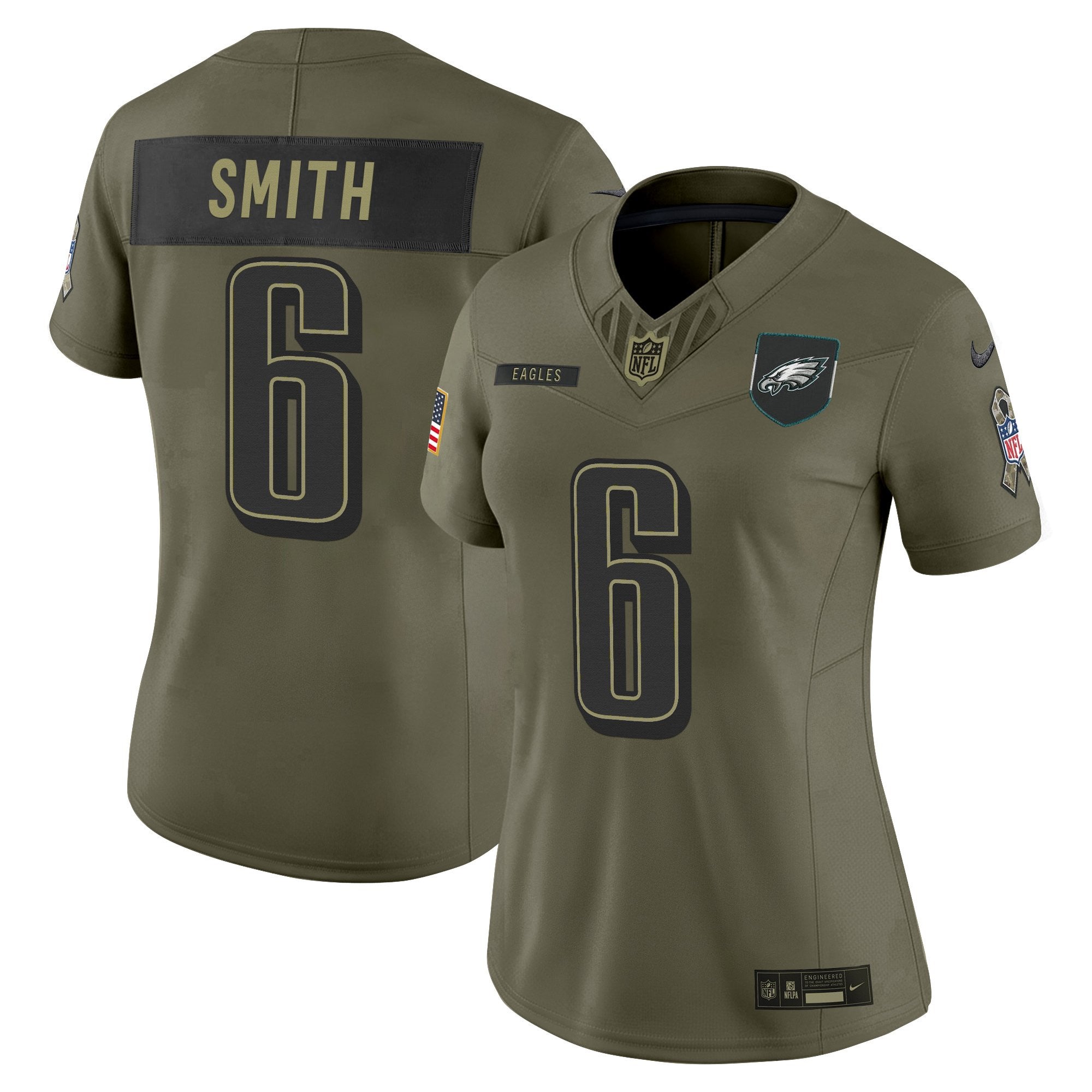 Women's Philadelphia Eagles 2025 Salute to Service Limited Jersey - All Stitched