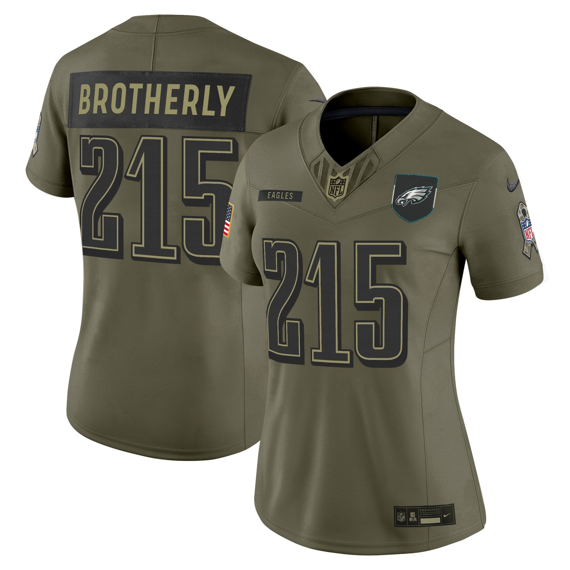 Women's Philadelphia Eagles 2025 Salute to Service Limited Jersey - All Stitched