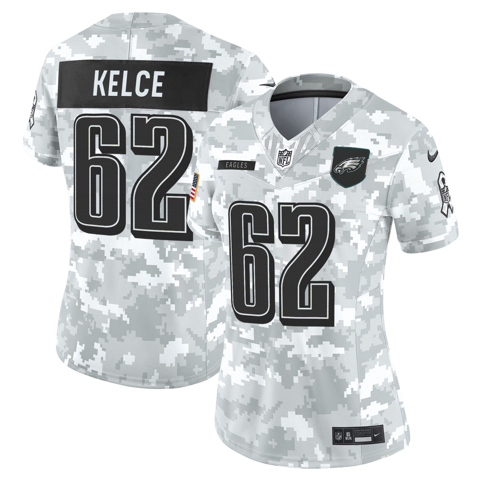 Women's Philadelphia Eagles 2025 Salute to Service Limited Jersey - All Stitched