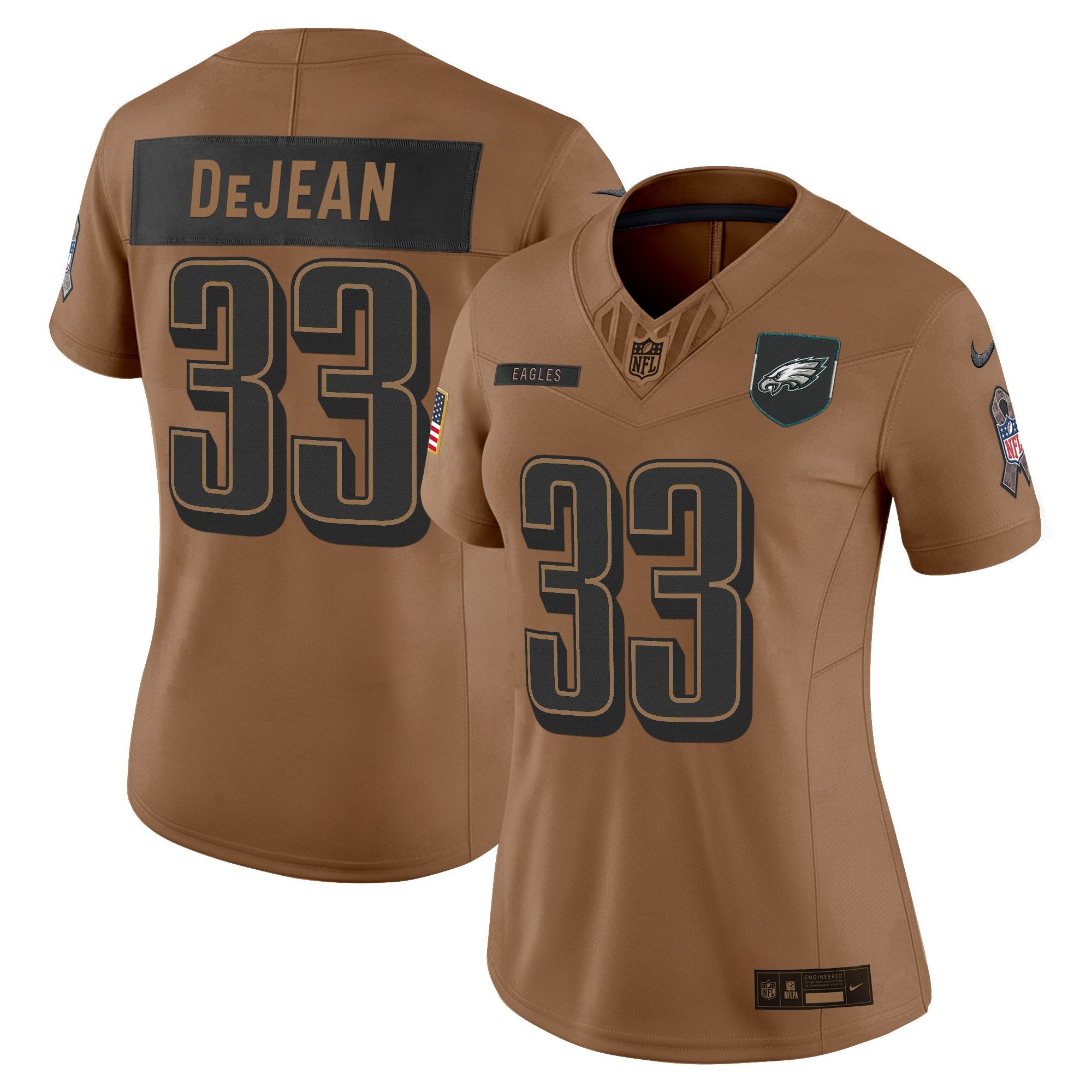 Women's Philadelphia Eagles 2025 Salute to Service Limited Jersey - All Stitched