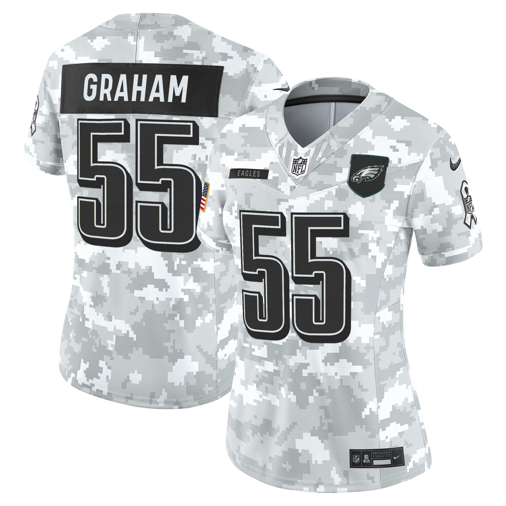 Women's Philadelphia Eagles 2025 Salute to Service Limited Jersey - All Stitched