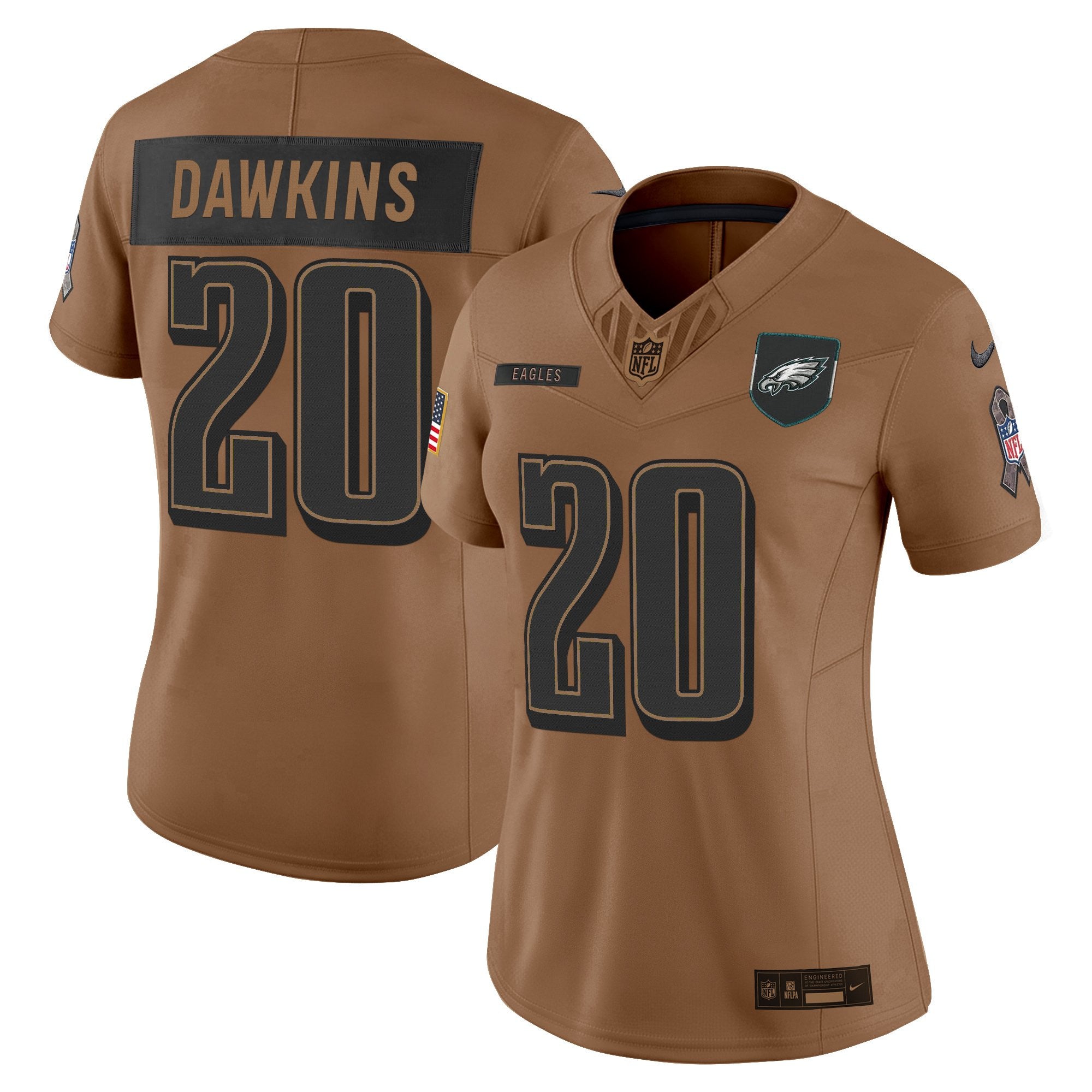 Women's Philadelphia Eagles 2025 Salute to Service Limited Jersey - All Stitched
