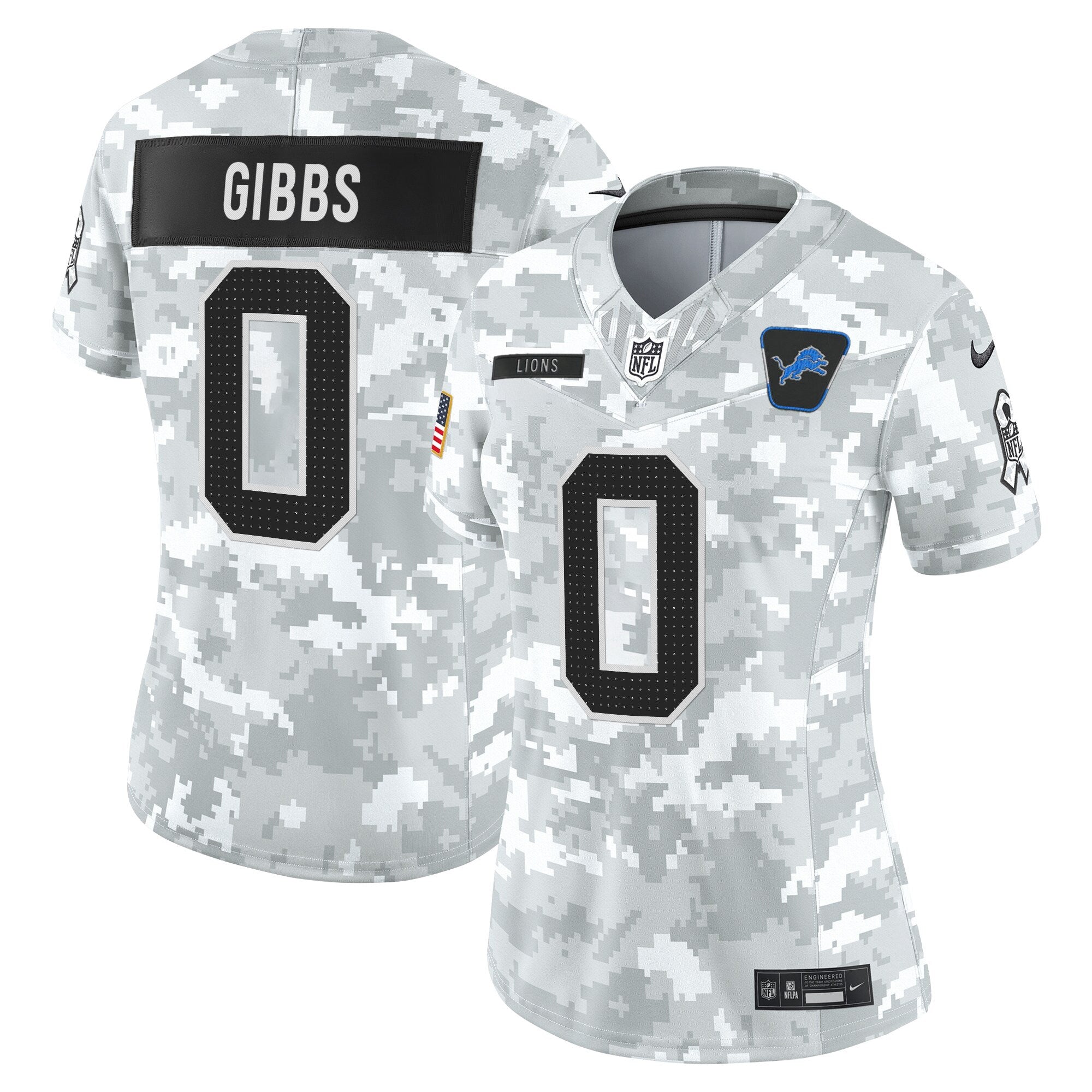 Women's Detroit Lions 2025 Salute to Service Vapor Limited Jersey - All Stitched