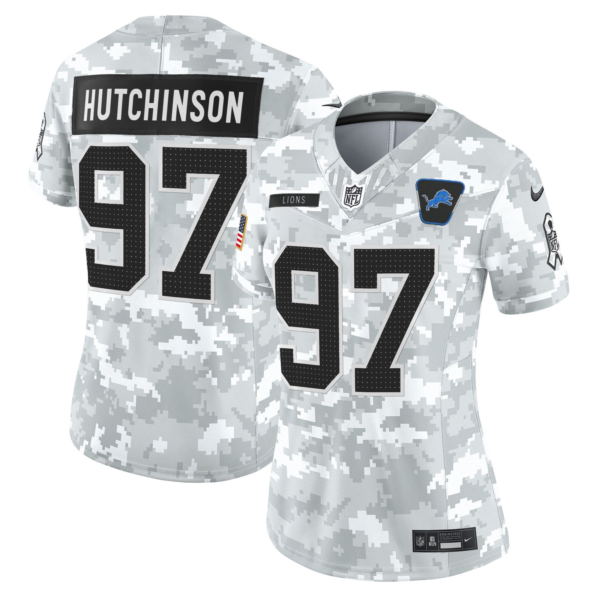Women's Detroit Lions 2025 Salute to Service Vapor Limited Jersey - All Stitched