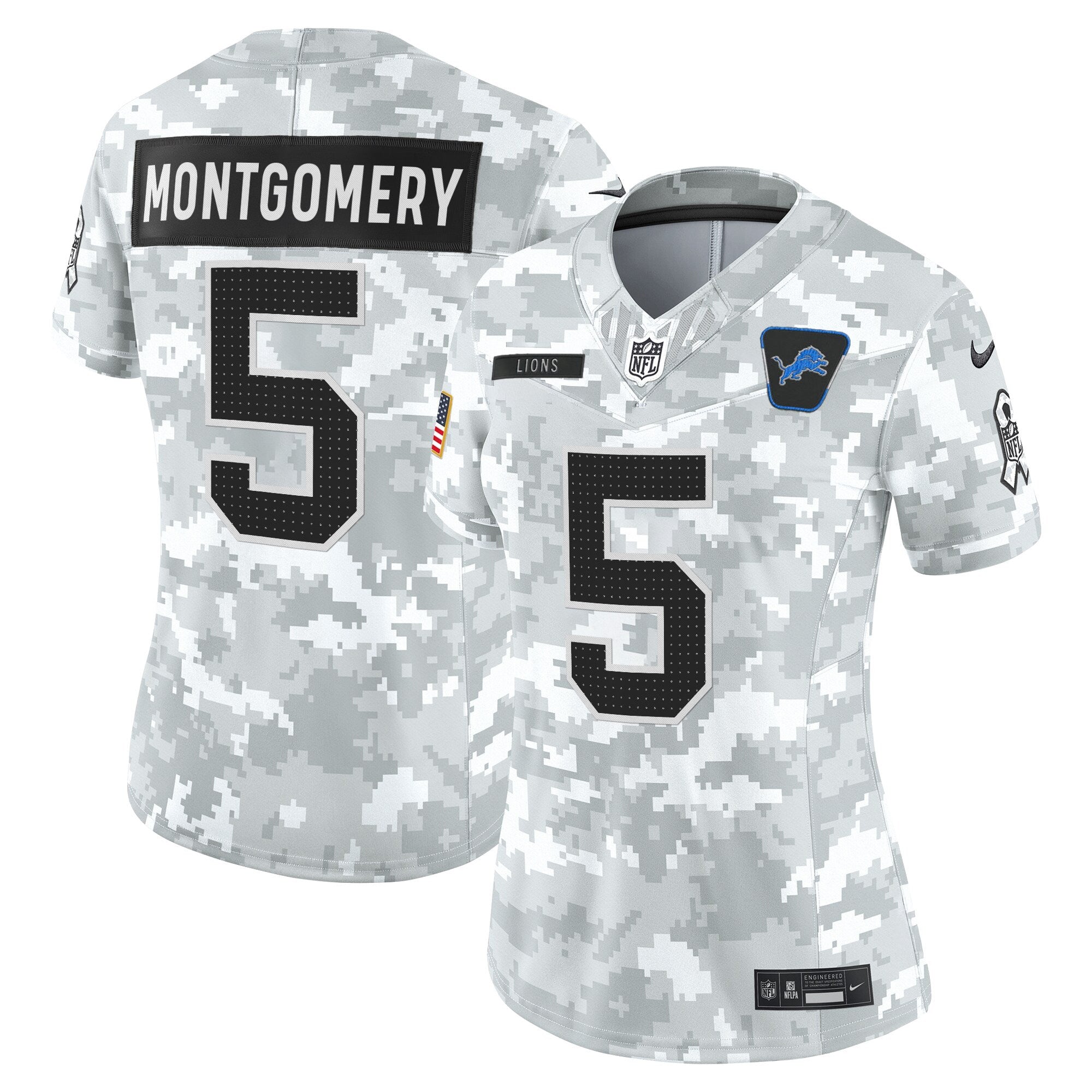 Women's Detroit Lions 2025 Salute to Service Vapor Limited Jersey - All Stitched