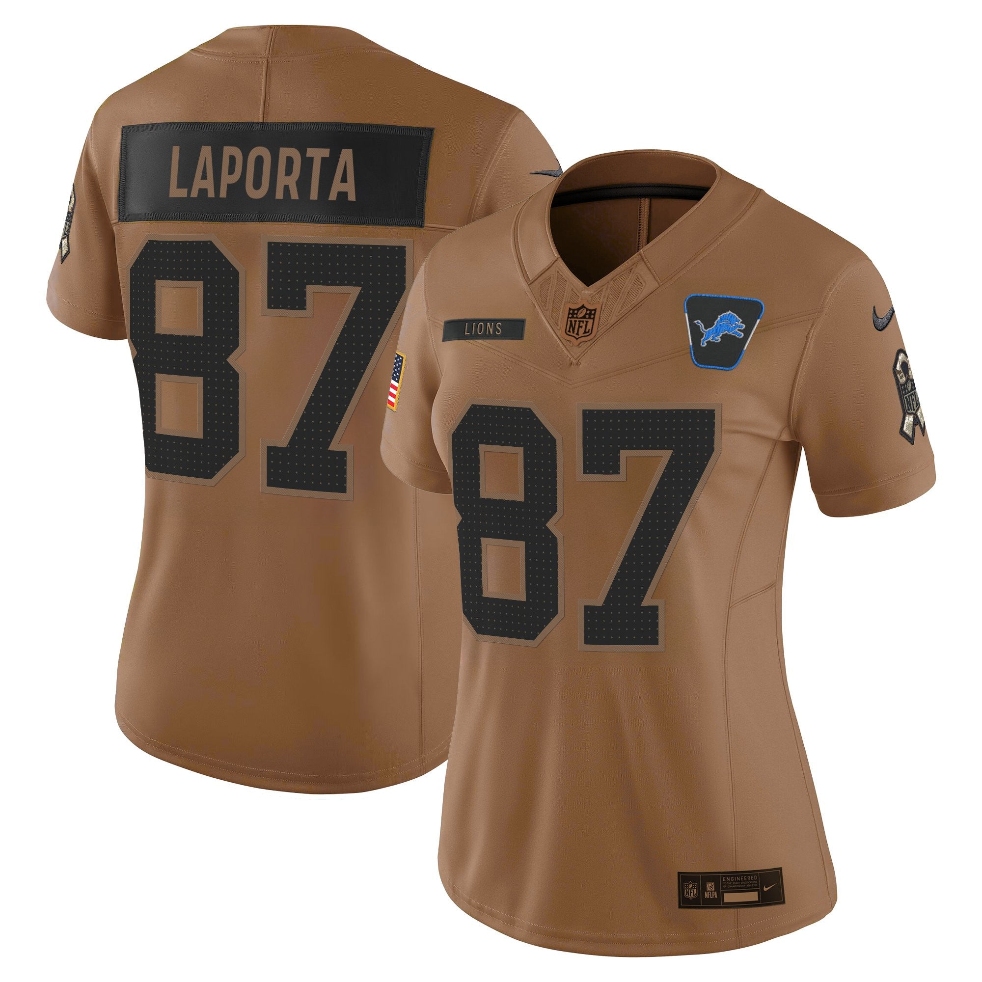 Women's Detroit Lions 2025 Salute to Service Vapor Limited Jersey - All Stitched