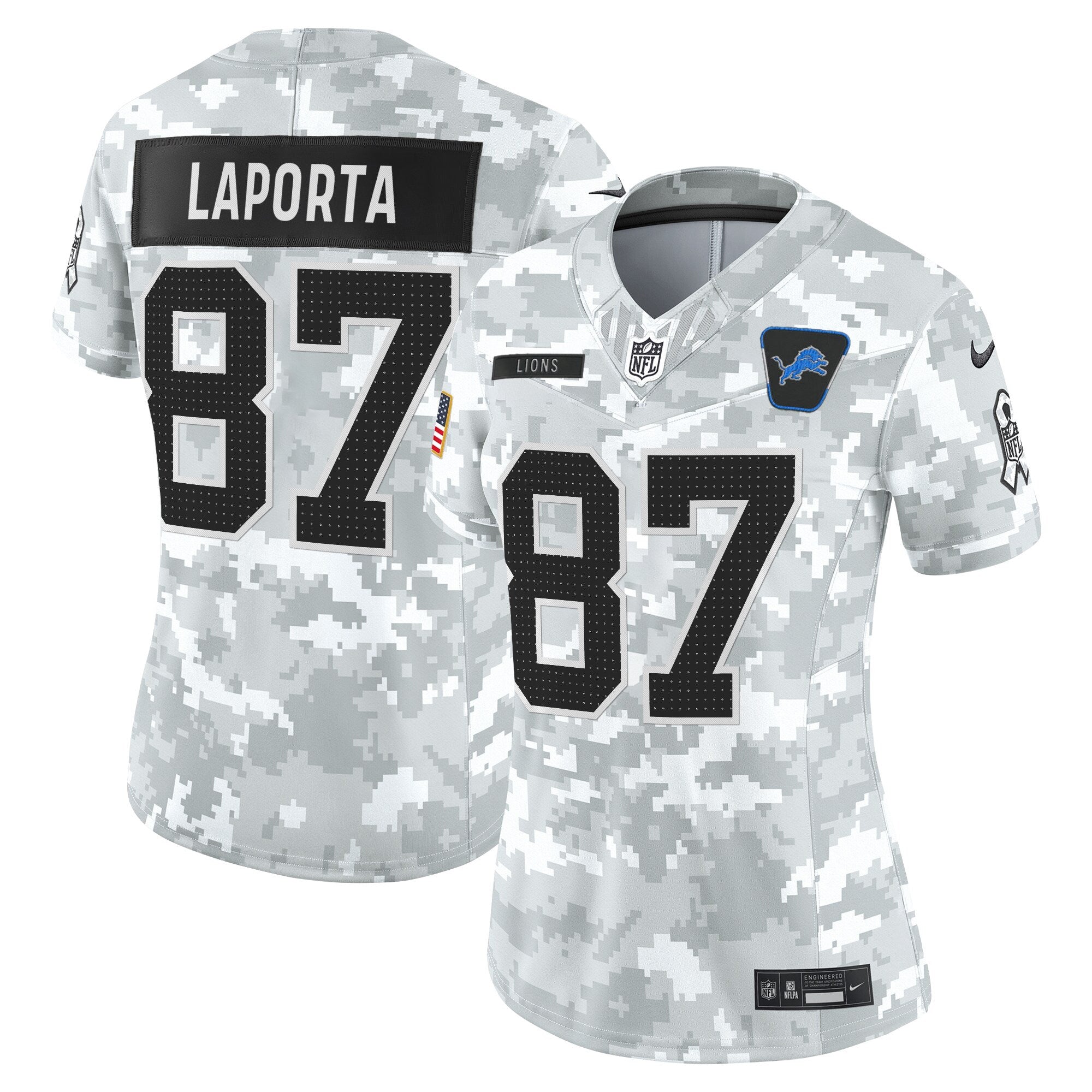 Women's Detroit Lions 2025 Salute to Service Vapor Limited Jersey - All Stitched