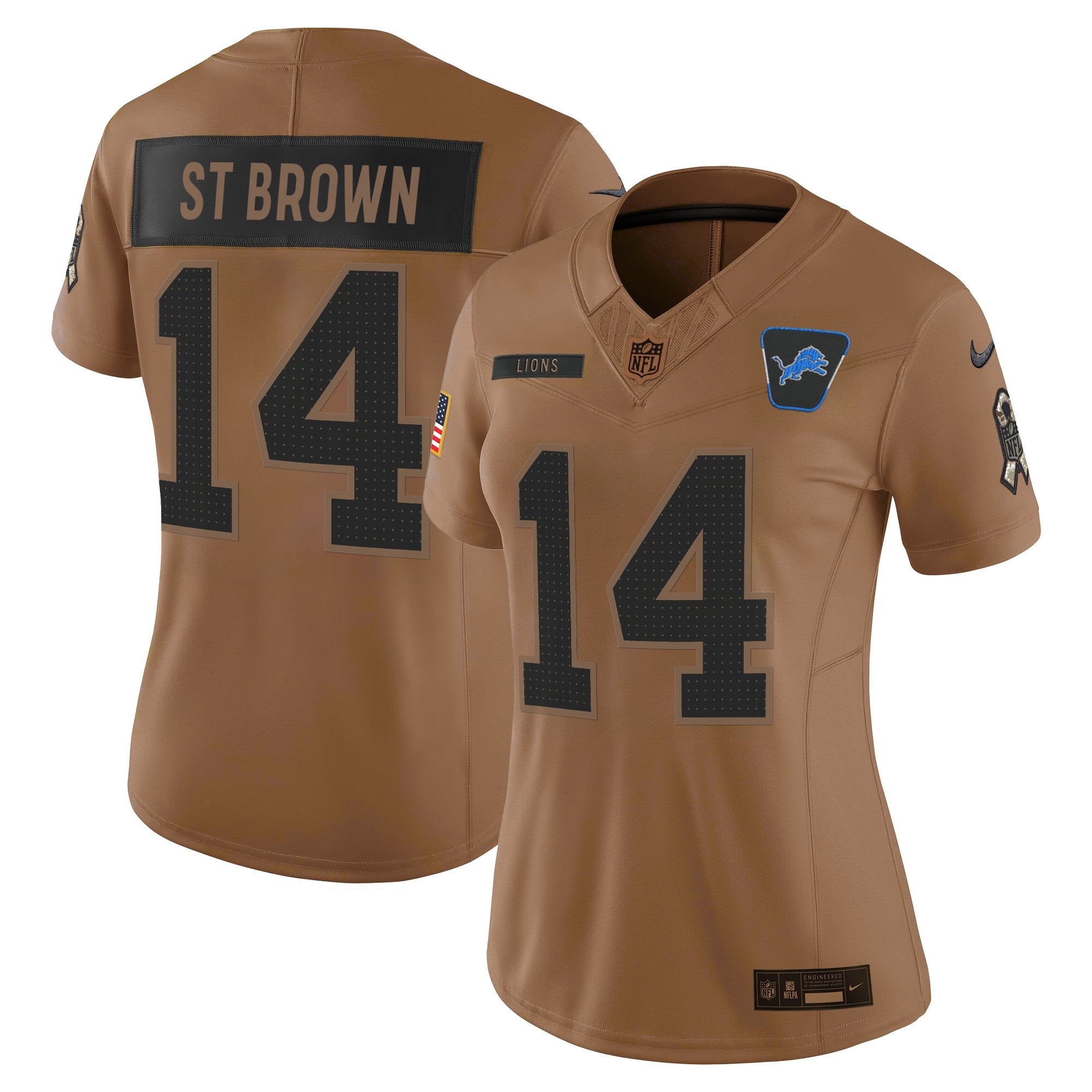 Women's Detroit Lions 2025 Salute to Service Vapor Limited Jersey - All Stitched