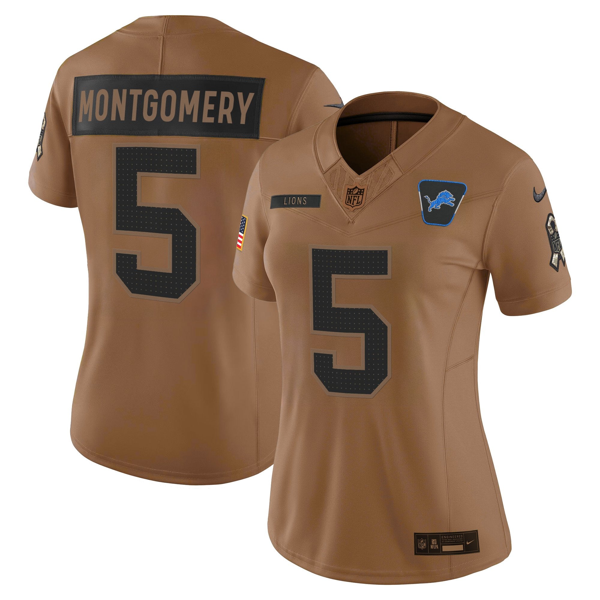 Women's Detroit Lions 2025 Salute to Service Vapor Limited Jersey - All Stitched