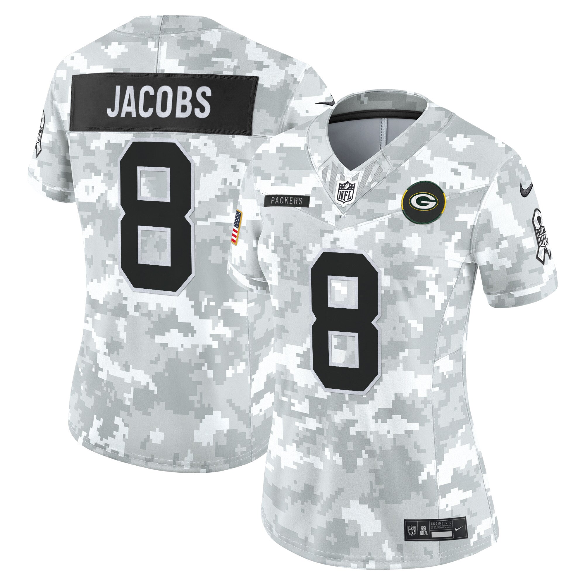 Women's Green Bay Packers 2025 Salute to Service Vapor Limited Jersey - All Stitched
