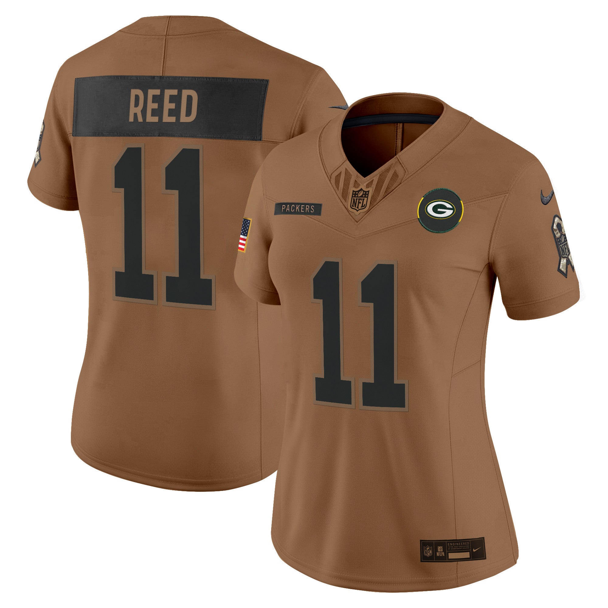 Women's Green Bay Packers 2025 Salute to Service Vapor Limited Jersey - All Stitched