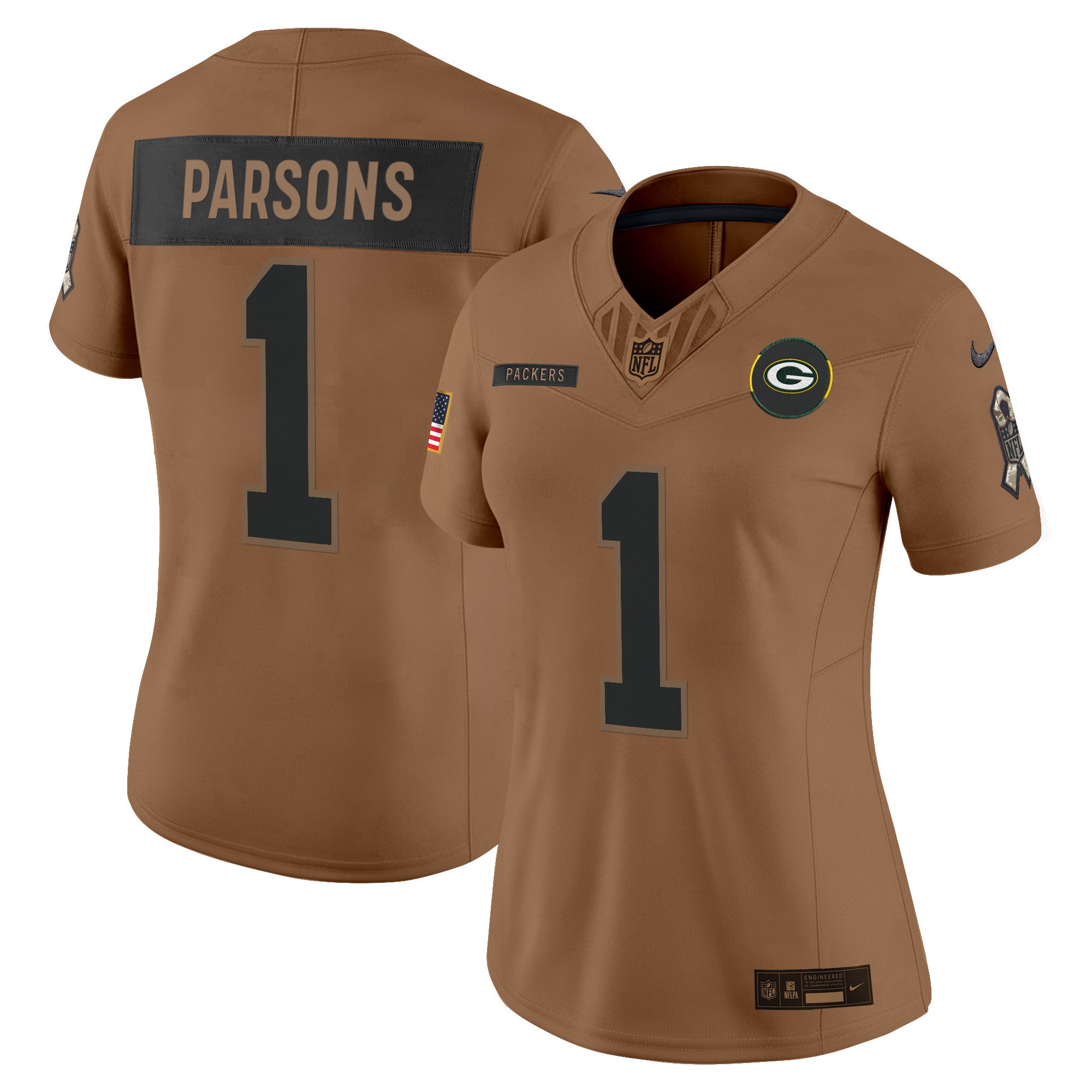 Women's Green Bay Packers 2025 Salute to Service Vapor Limited Jersey - All Stitched
