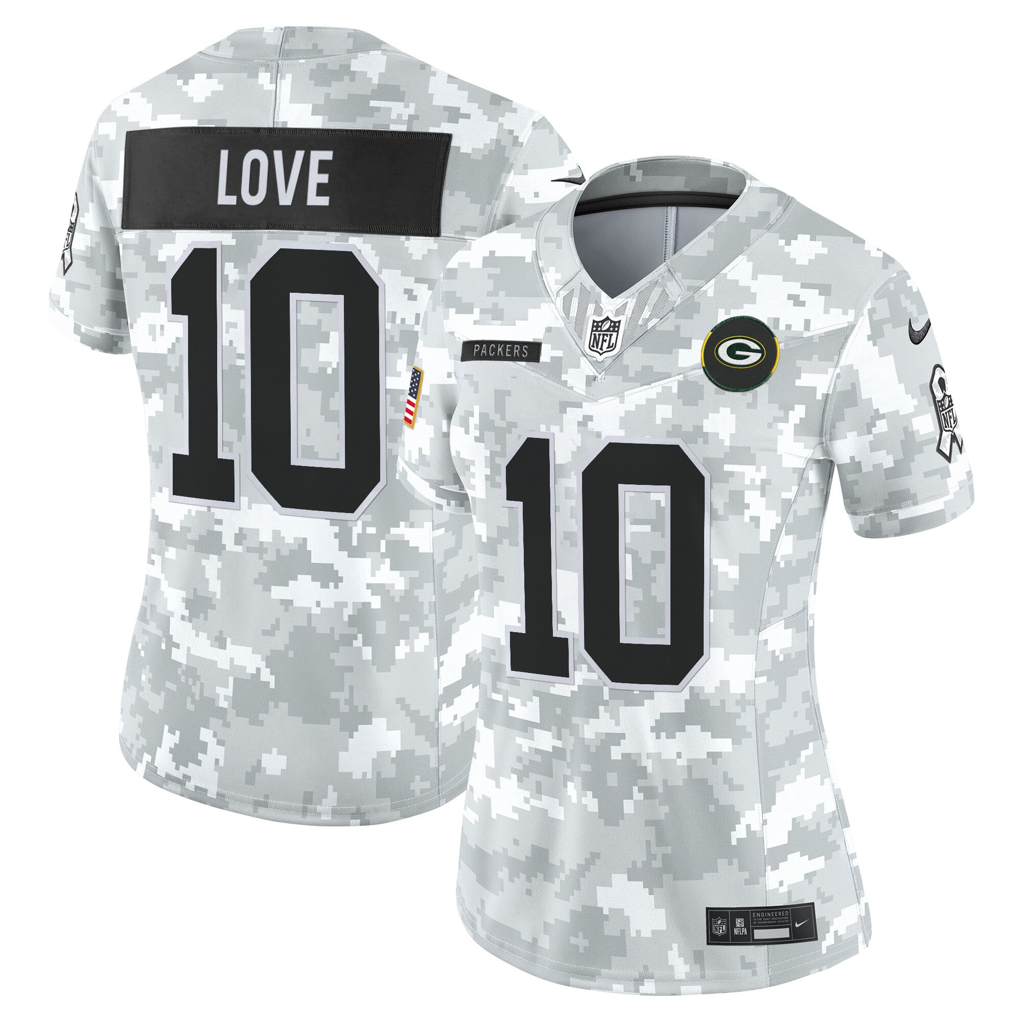 Women's Green Bay Packers 2025 Salute to Service Vapor Limited Jersey - All Stitched