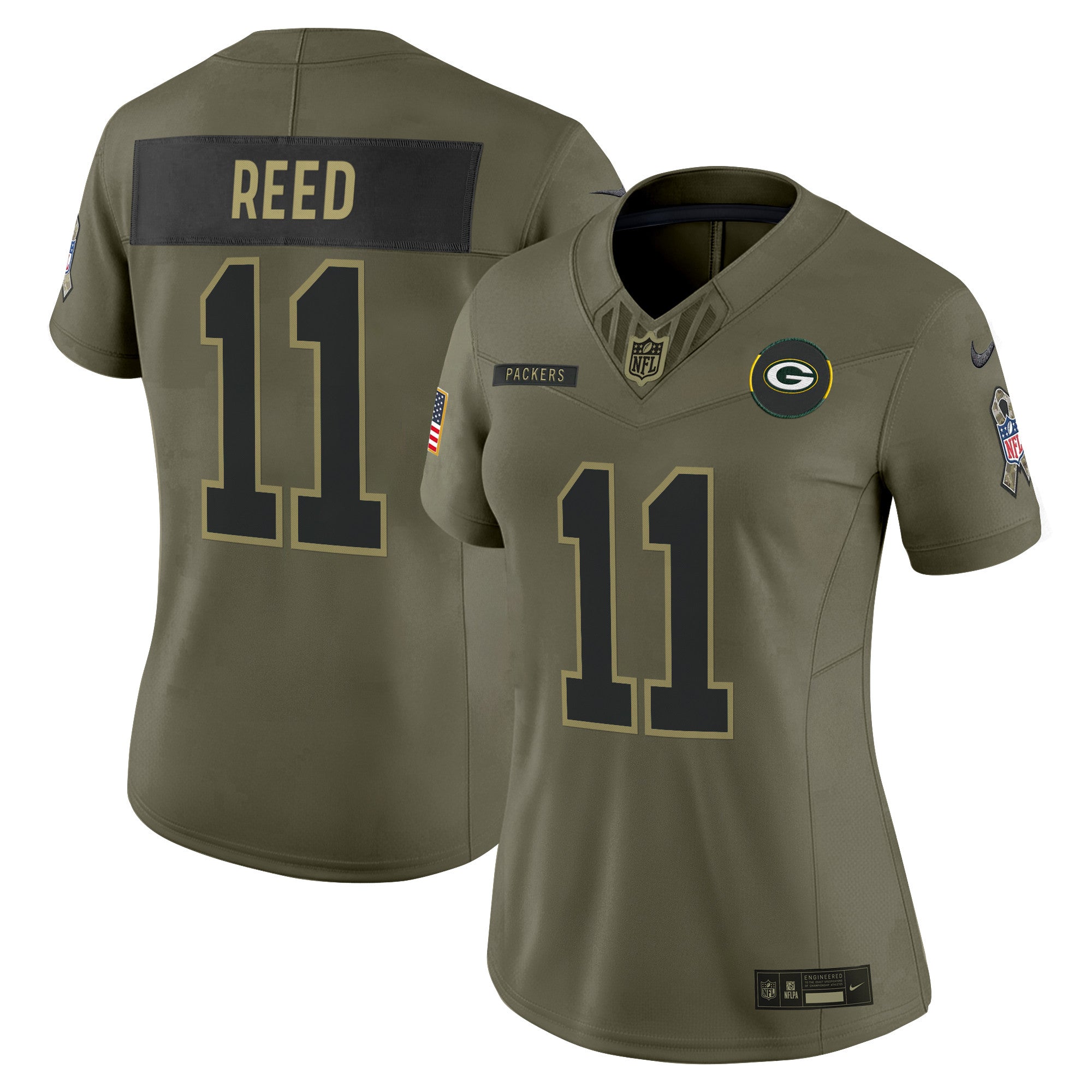 Women's Green Bay Packers 2025 Salute to Service Vapor Limited Jersey - All Stitched