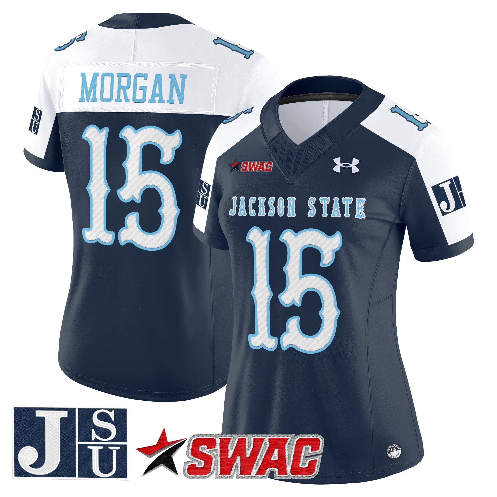 Women's Jackson State Tigers 2025 Vapor Limited Jersey V2 - All Stitched