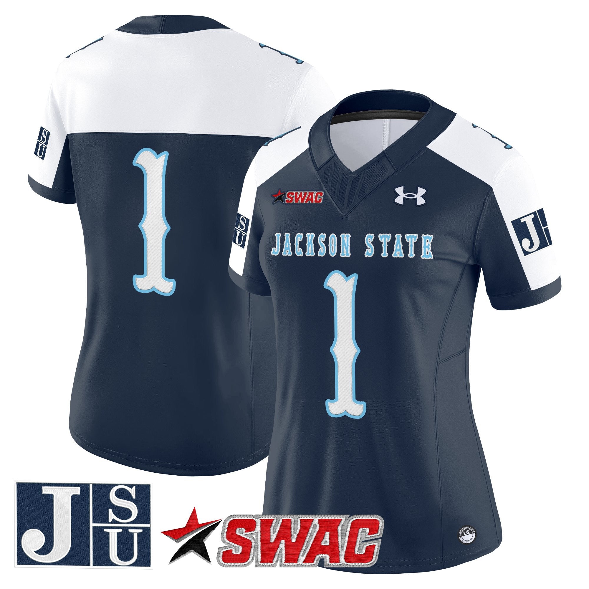 Women's Jackson State Tigers 2025 Vapor Limited Jersey V2 - All Stitched
