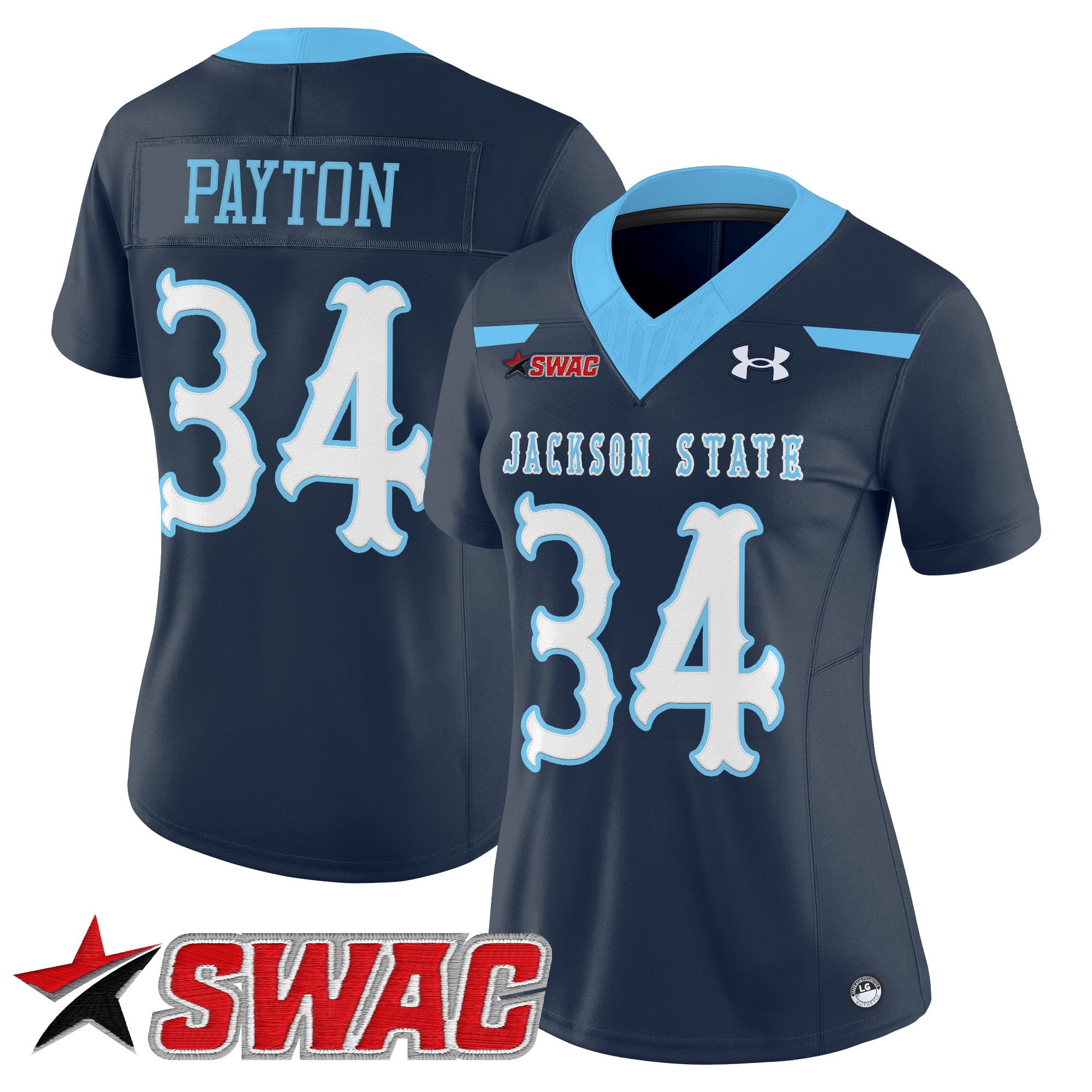 Women's Jackson State Tigers 2025 Vapor Limited Jersey V2 - All Stitched