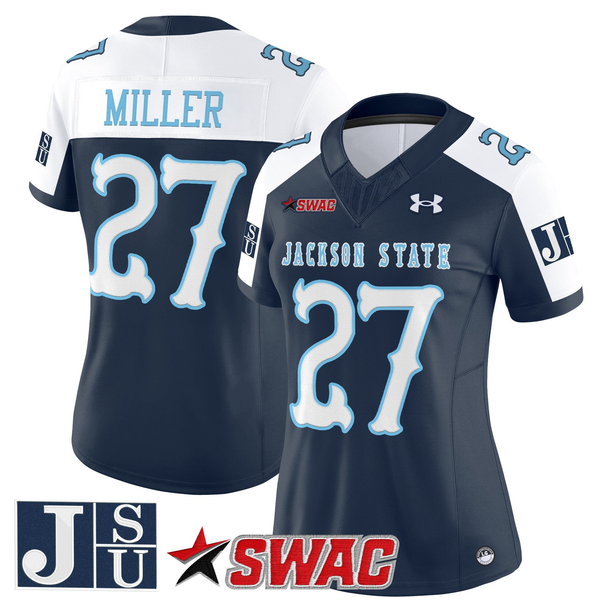 Women's Jackson State Tigers 2025 Vapor Limited Jersey V2 - All Stitched