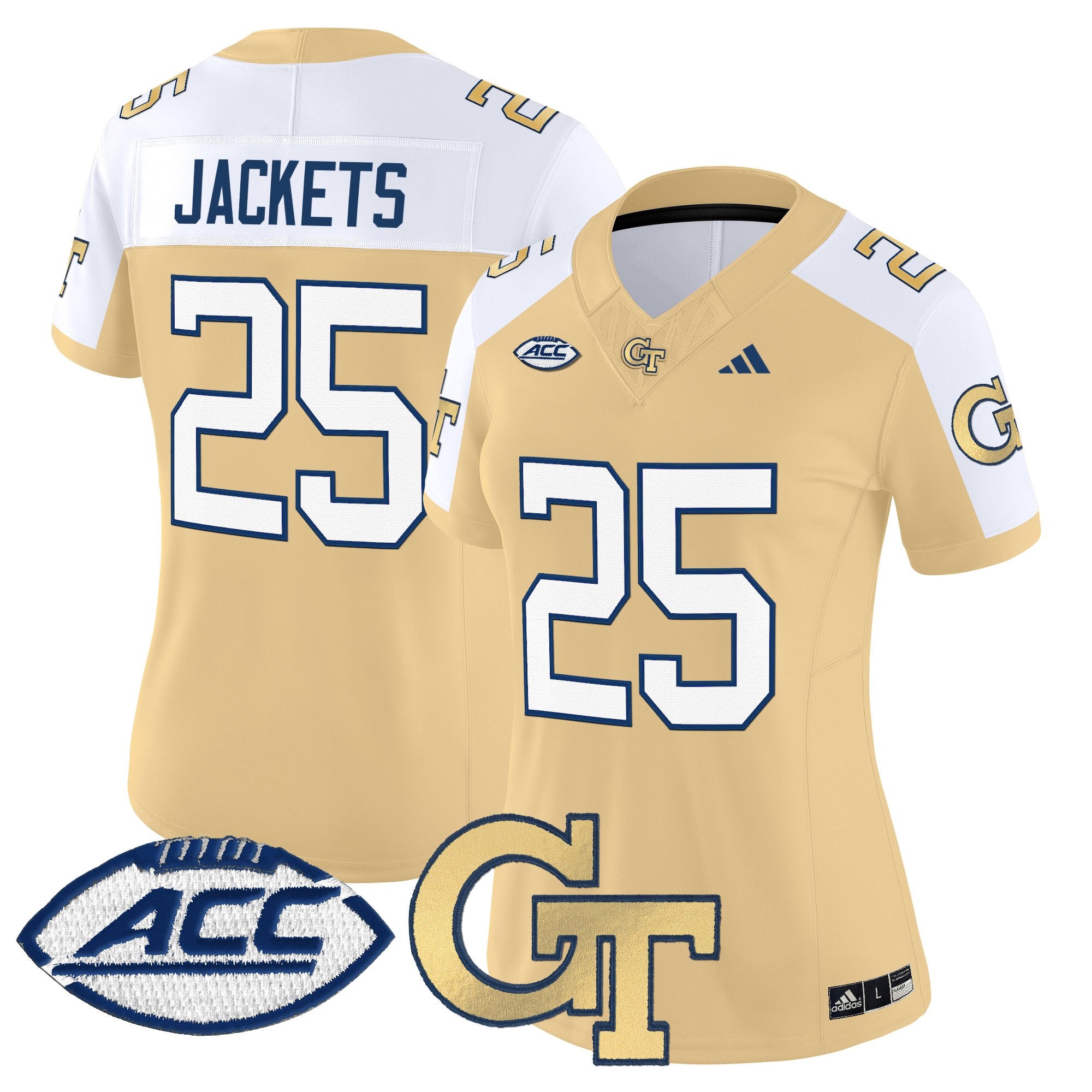 Women's Georgia Tech Yellow Jackets 2025 Vapor Limited Jersey - All stitched
