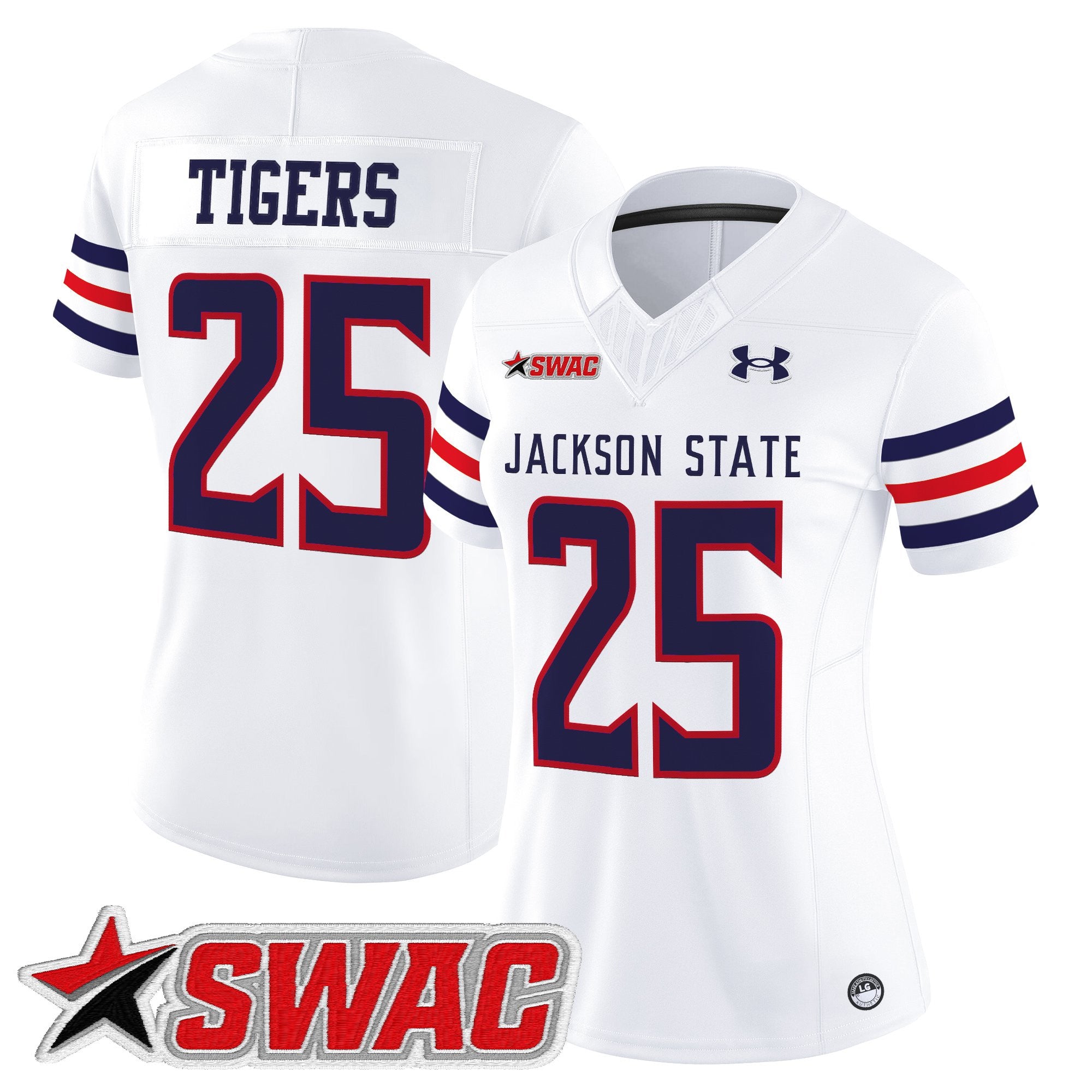 Women's Jackson State Tigers 2025 Vapor Limited Jersey - All Stitched