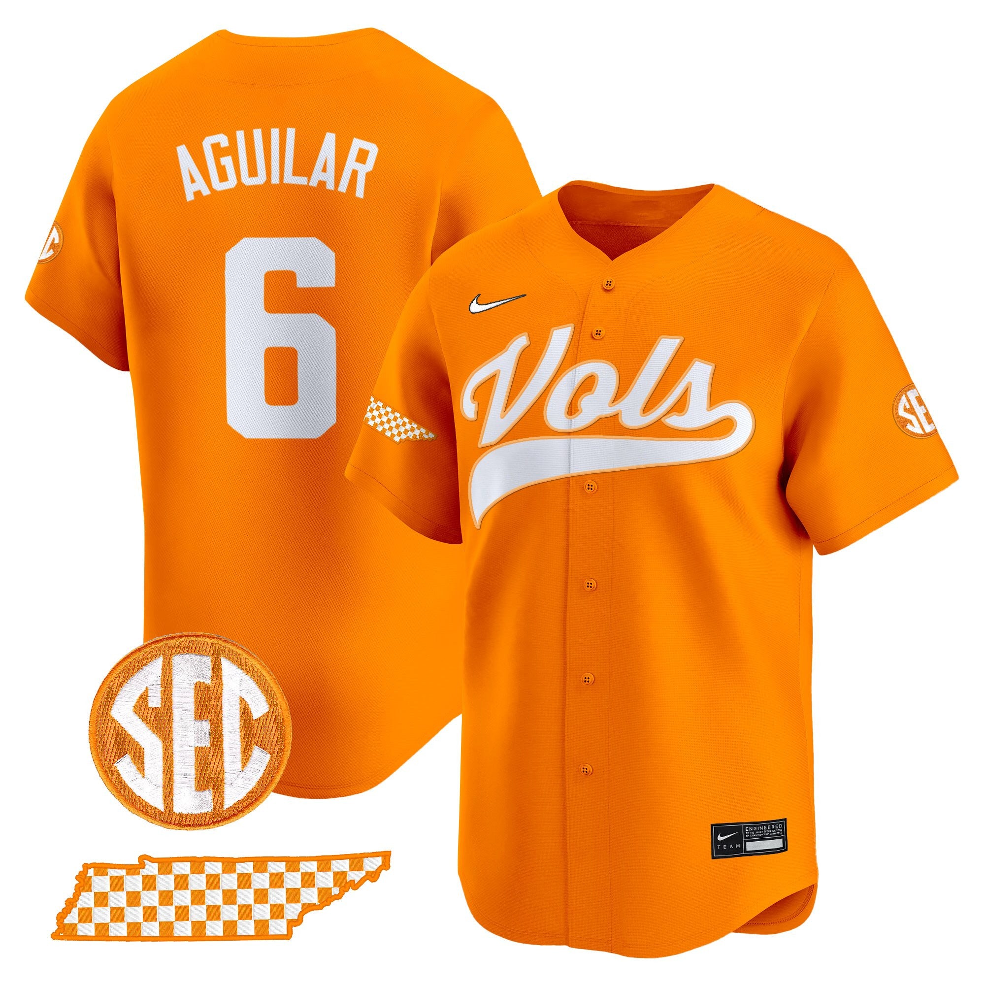 Men's Tennessee Volunteers 2025 Vapor Baseball Jersey - All Stitched