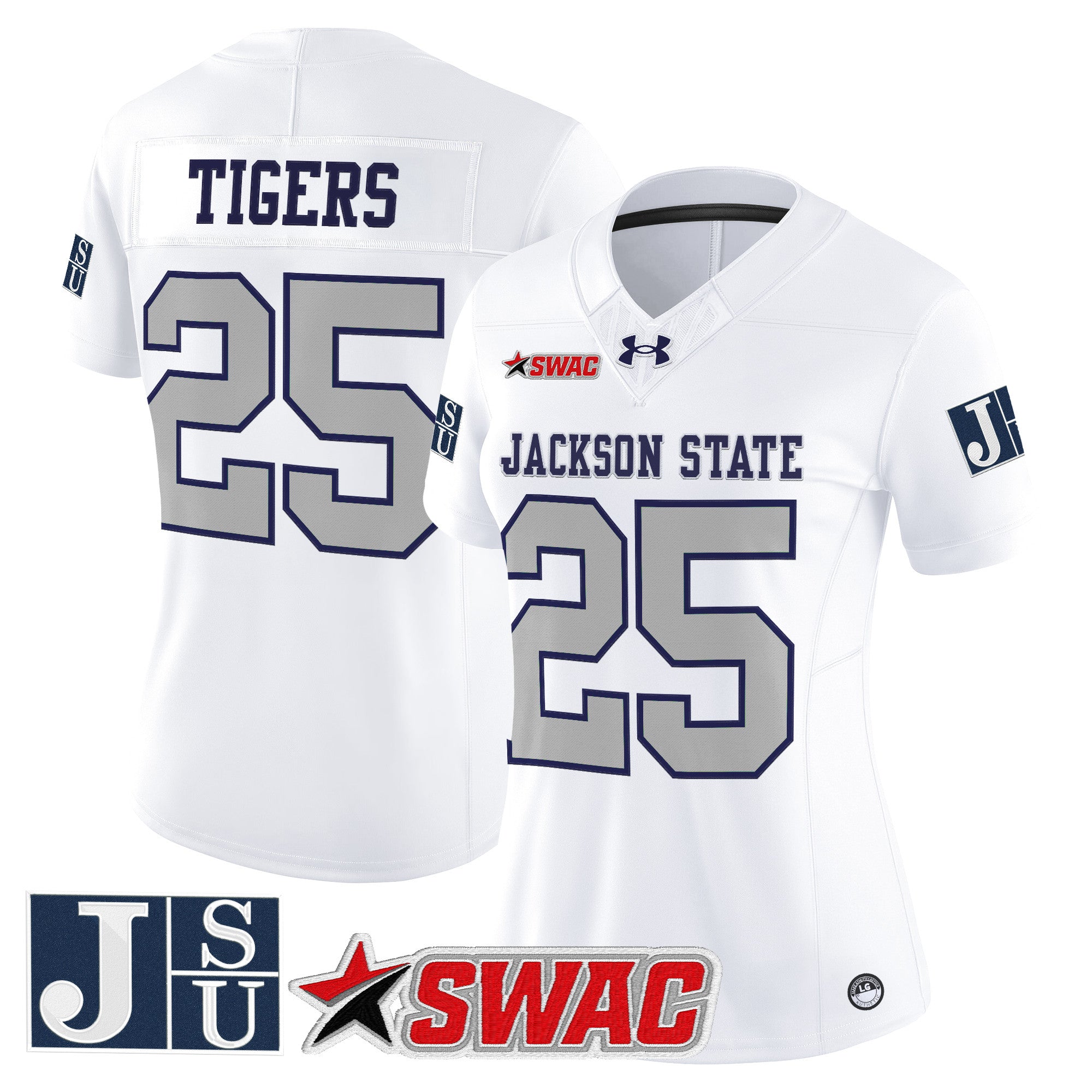 Women's Jackson State Tigers 2025 Vapor Limited Jersey - All Stitched