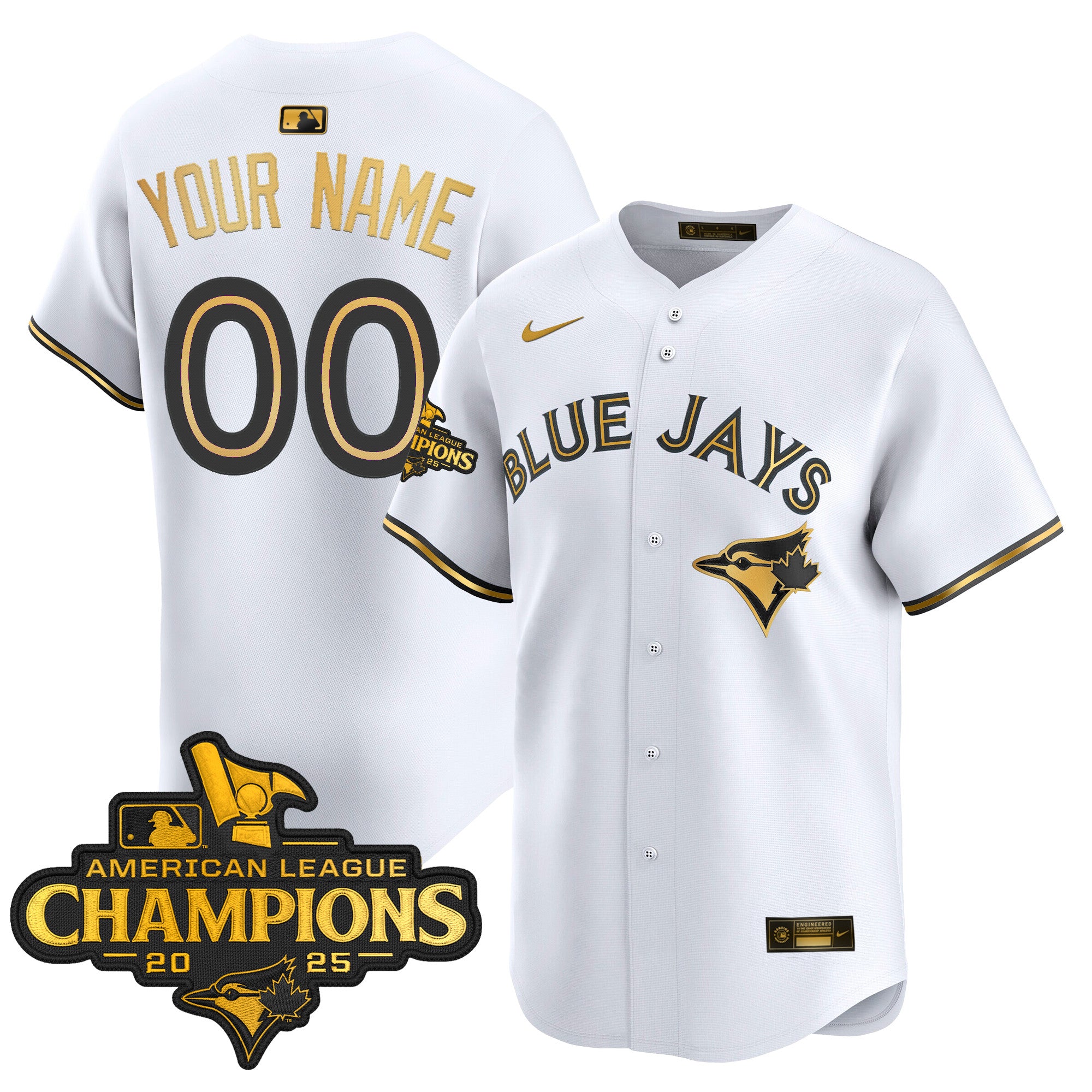 Toronto Blue Jays 2025 American League Champions Vapor Premier Limited Custom Jersey - All Stitched