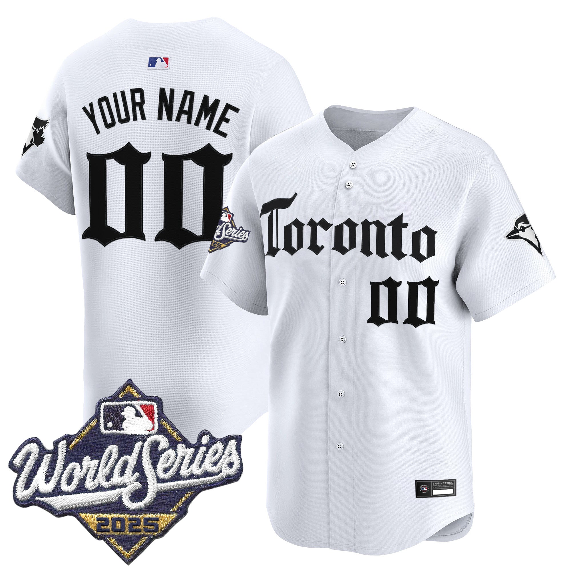 Toronto Blue Jays 2025 World Series Vapor Premier Limited Custom Jersey - Gothic North Edition - All Stitched