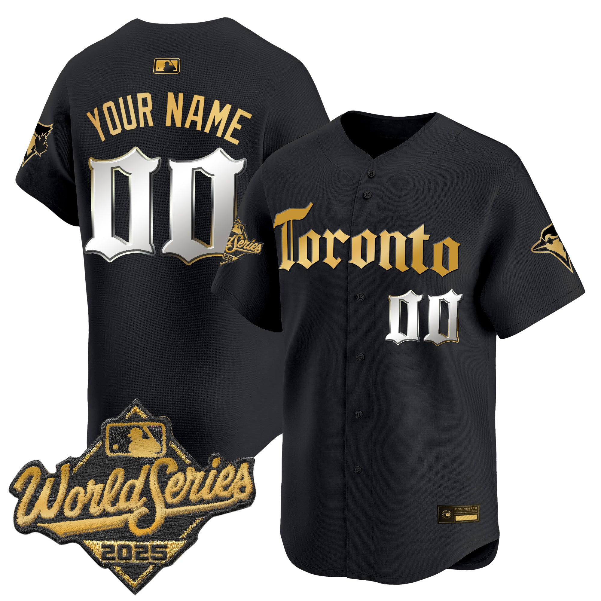 Toronto Blue Jays 2025 World Series Vapor Premier Limited Custom Jersey - Gothic North Edition - All Stitched