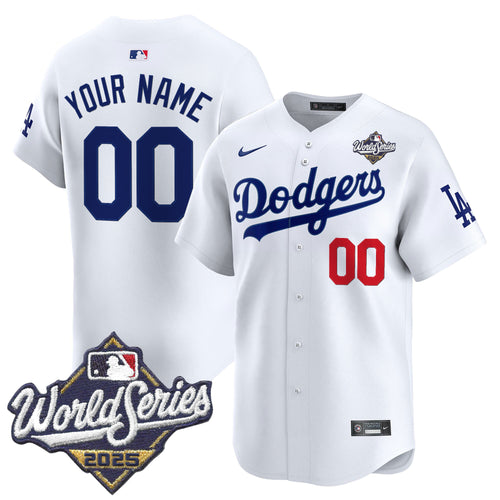 Dodgers 2025 World Series Vapor Premier Limited Custom Jersey V2 - All Stitched