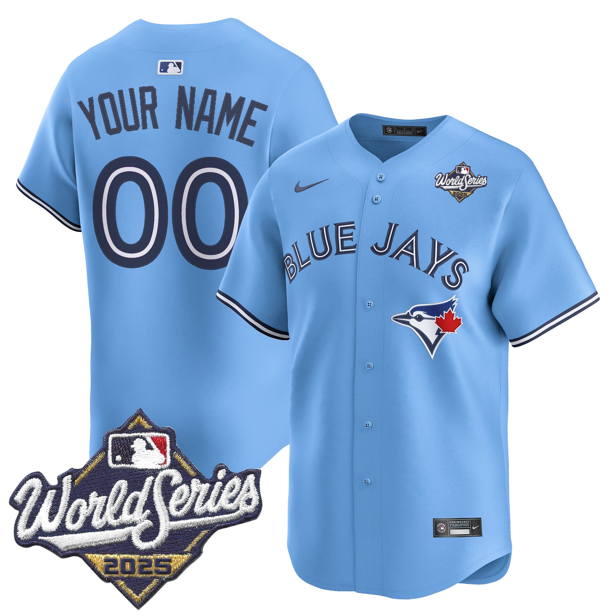 Toronto Blue Jays 2025 World Series Vapor Premier Limited Custom Jersey V2 - All Stitched