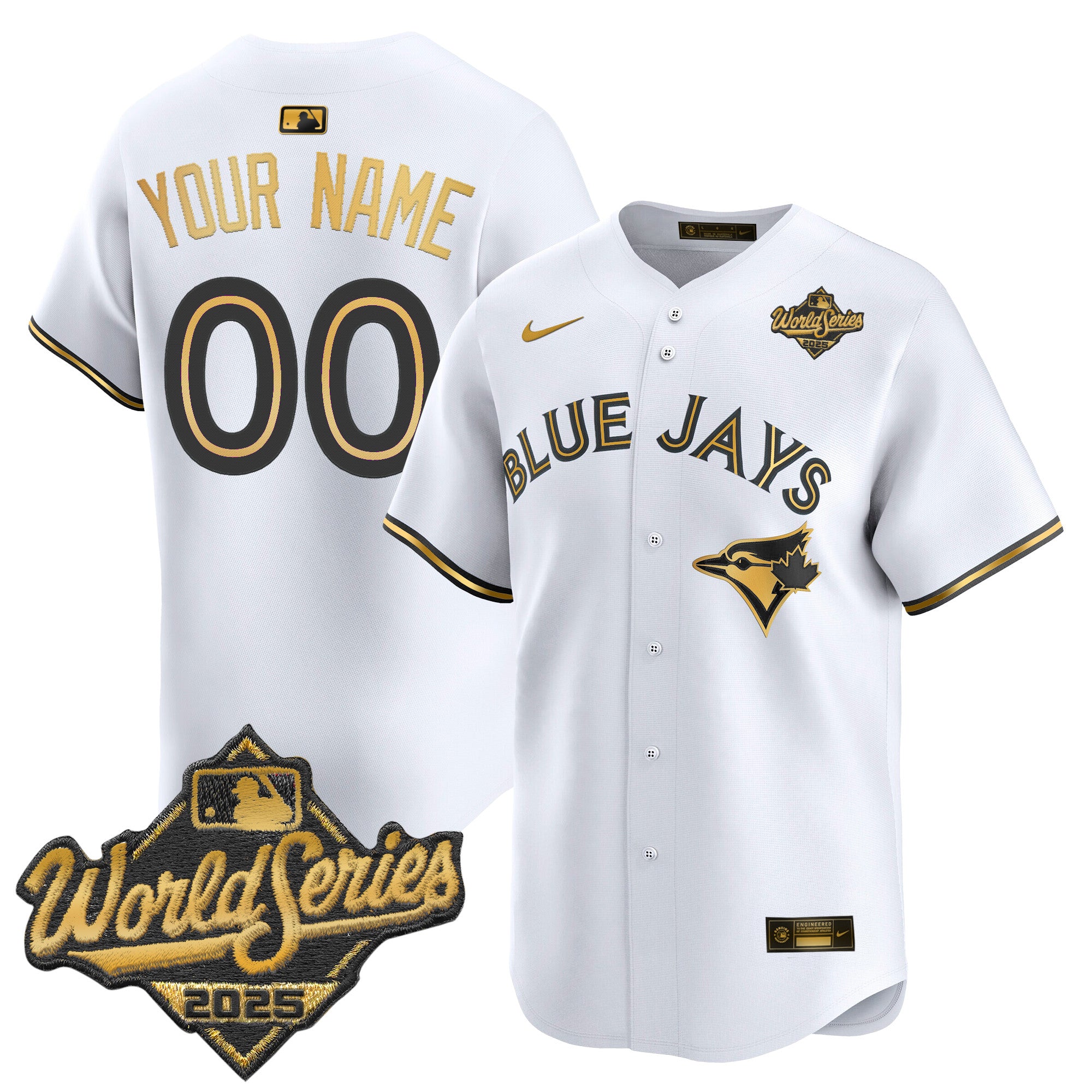 Toronto Blue Jays 2025 World Series Vapor Premier Limited Custom Jersey V2 - All Stitched