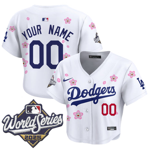 Dodgers 2025 World Series x Tokyo Series Crop Top Baseball Custom Jersey - All Stitched