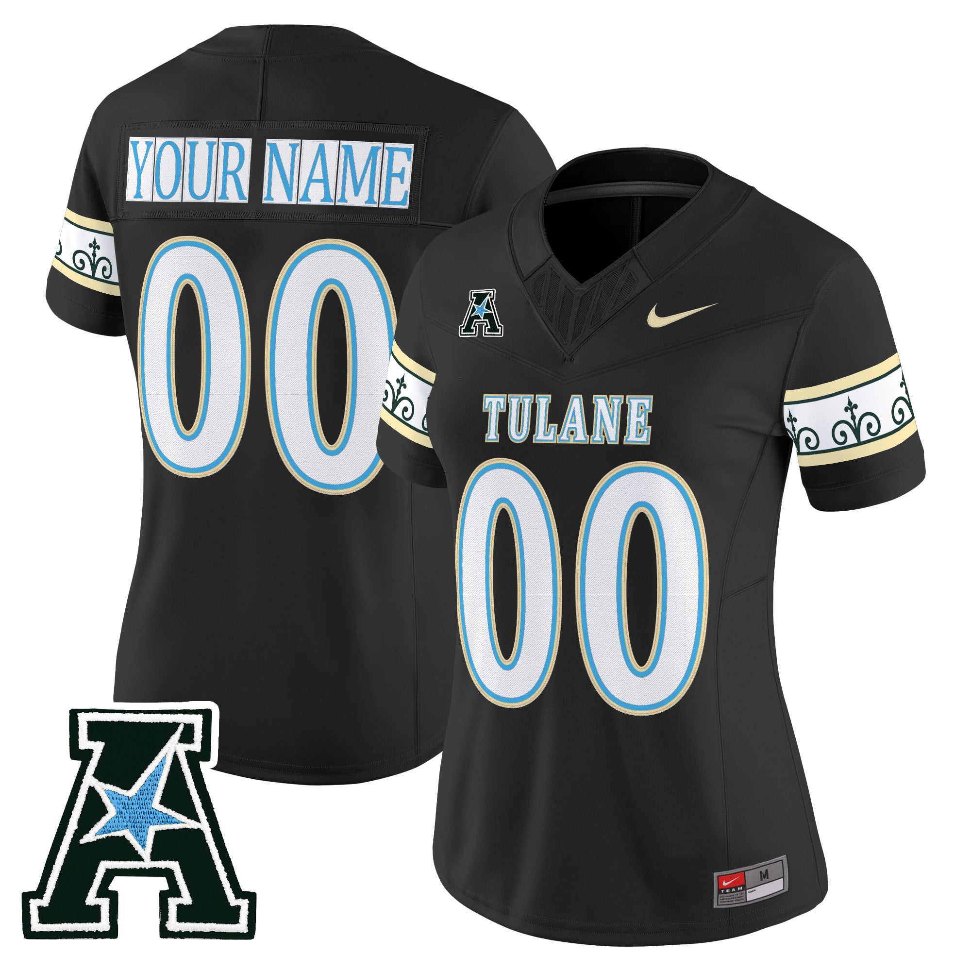 Tulane Green Wave 2025 'City Edition' Vapor Limited Custom Jersey - All Stitched