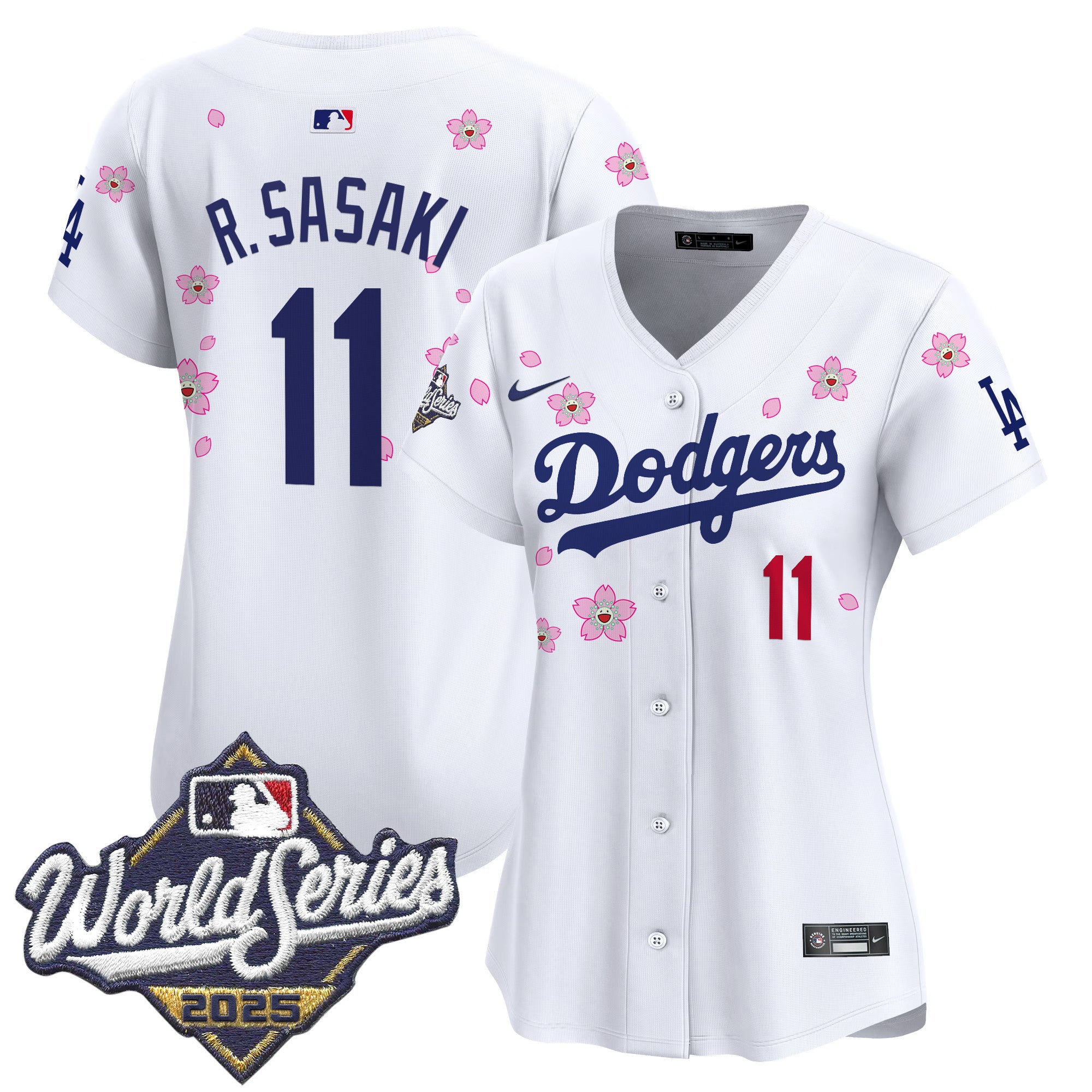 Women's Dodgers 2025 World Series x Tokyo Series Vapor Premier Limited Jersey - Stitched