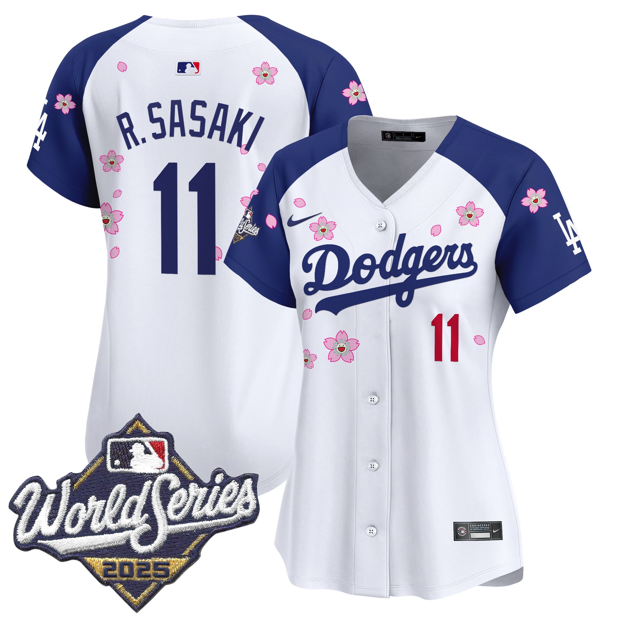 Women's Dodgers 2025 World Series x Tokyo Series Vapor Premier Limited Jersey - Stitched
