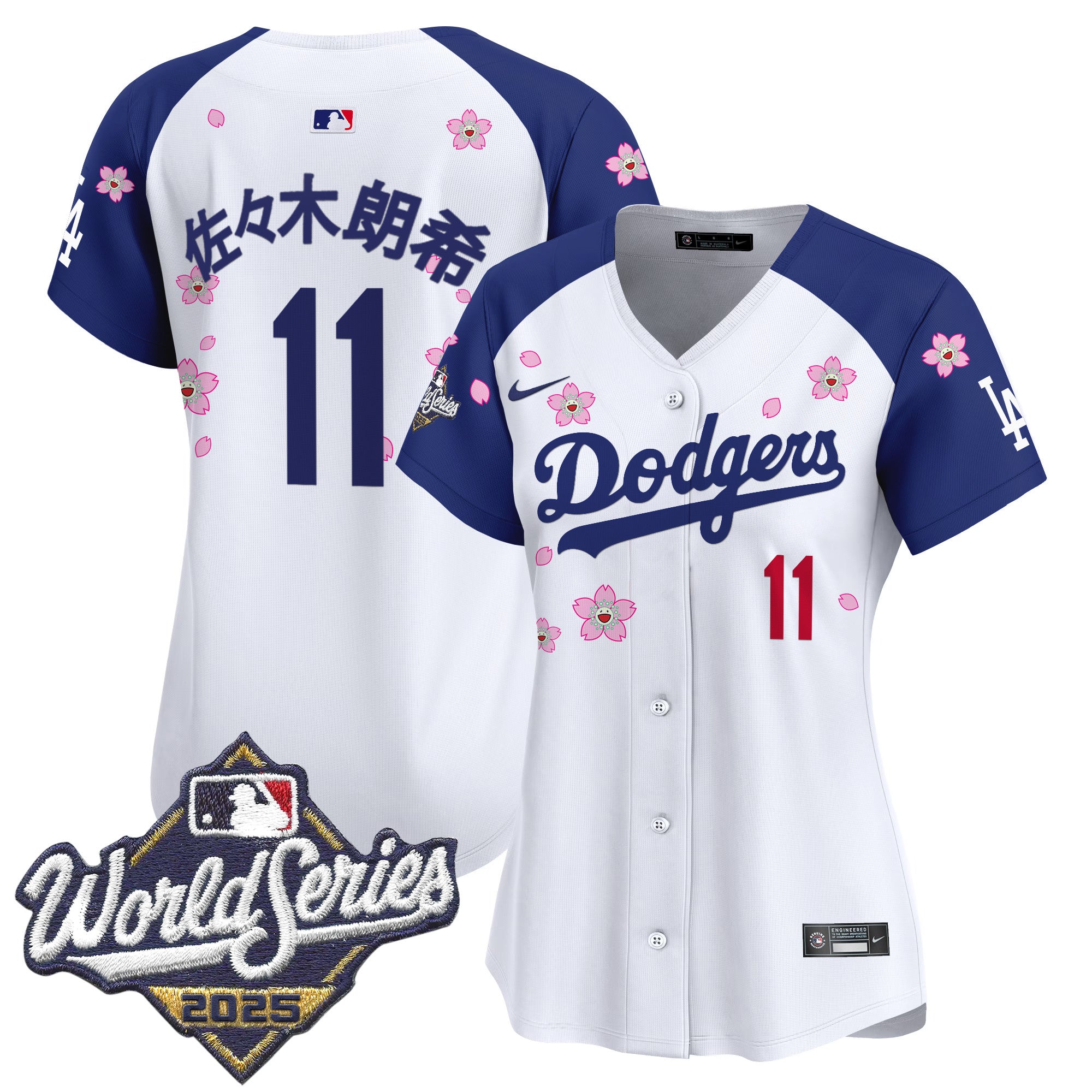 Women's Dodgers 2025 World Series x Tokyo Series Vapor Premier Limited Jersey - Stitched