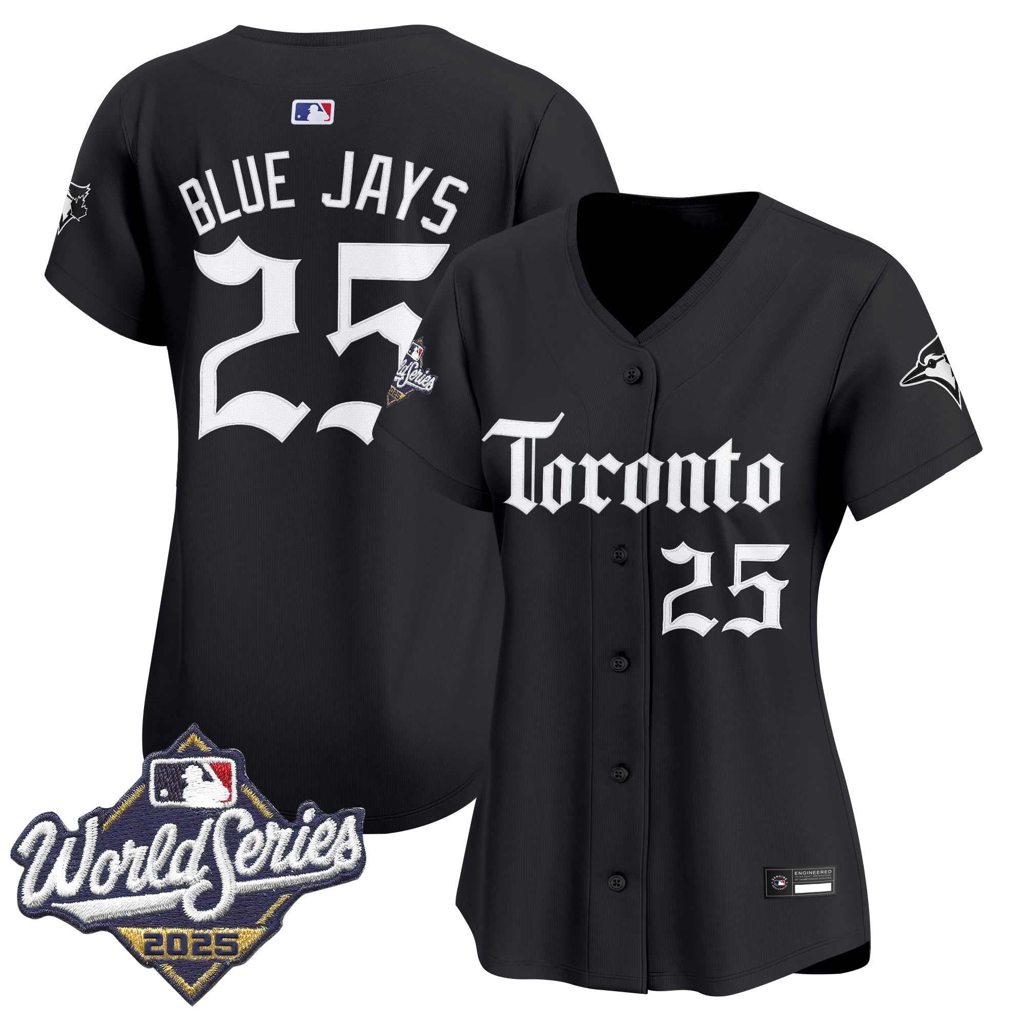 Women's Toronto Blue Jays 2025 World Series Vapor Premier Limited Jersey - Gothic North Edition - All Stitched