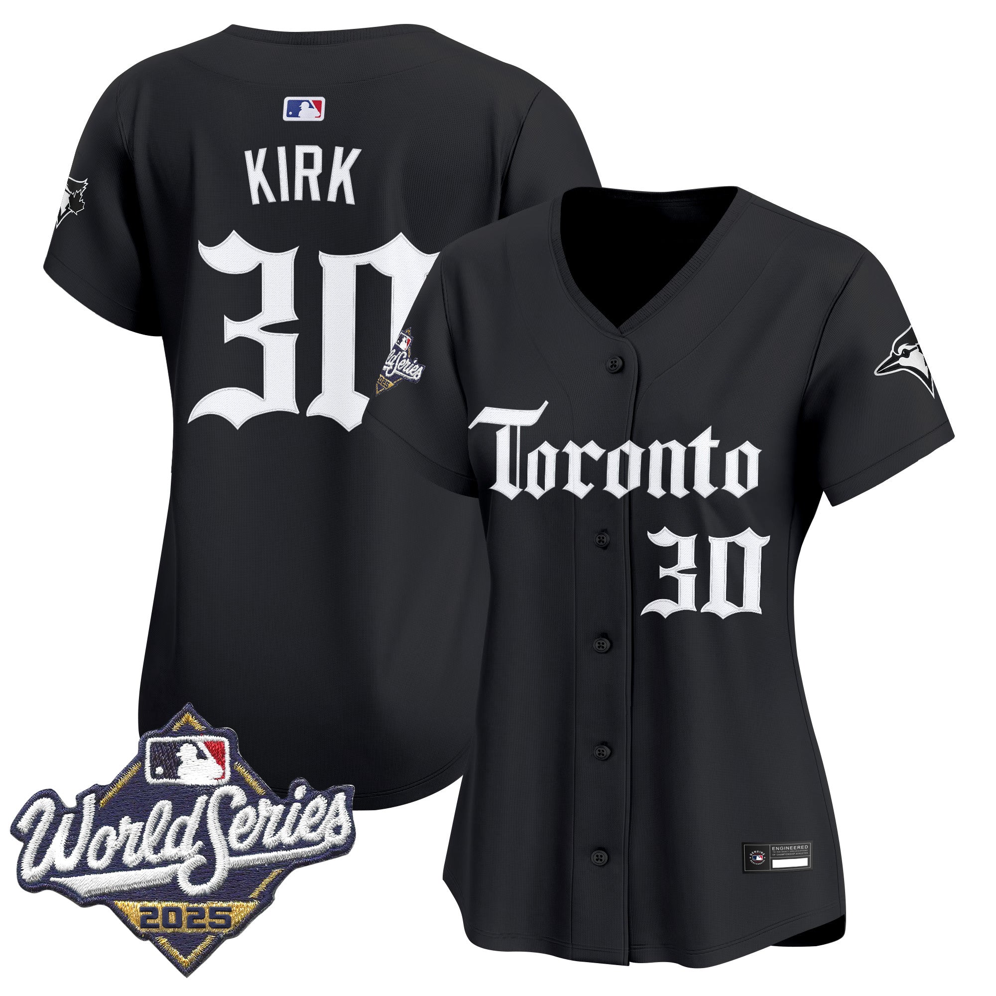 Women's Toronto Blue Jays 2025 World Series Vapor Premier Limited Jersey - Gothic North Edition - All Stitched