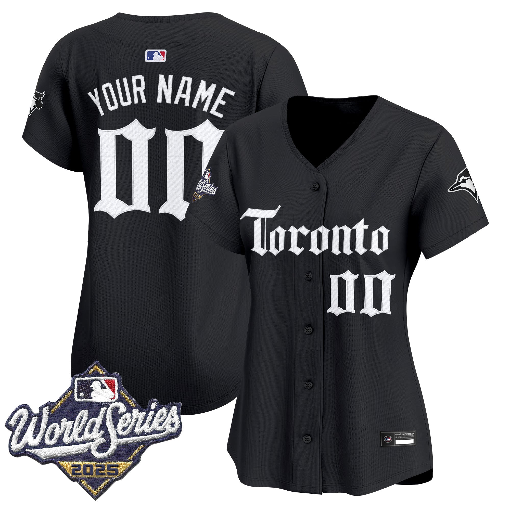 Toronto Blue Jays 2025 World Series Vapor Premier Limited Custom Jersey - Gothic North Edition - All Stitched