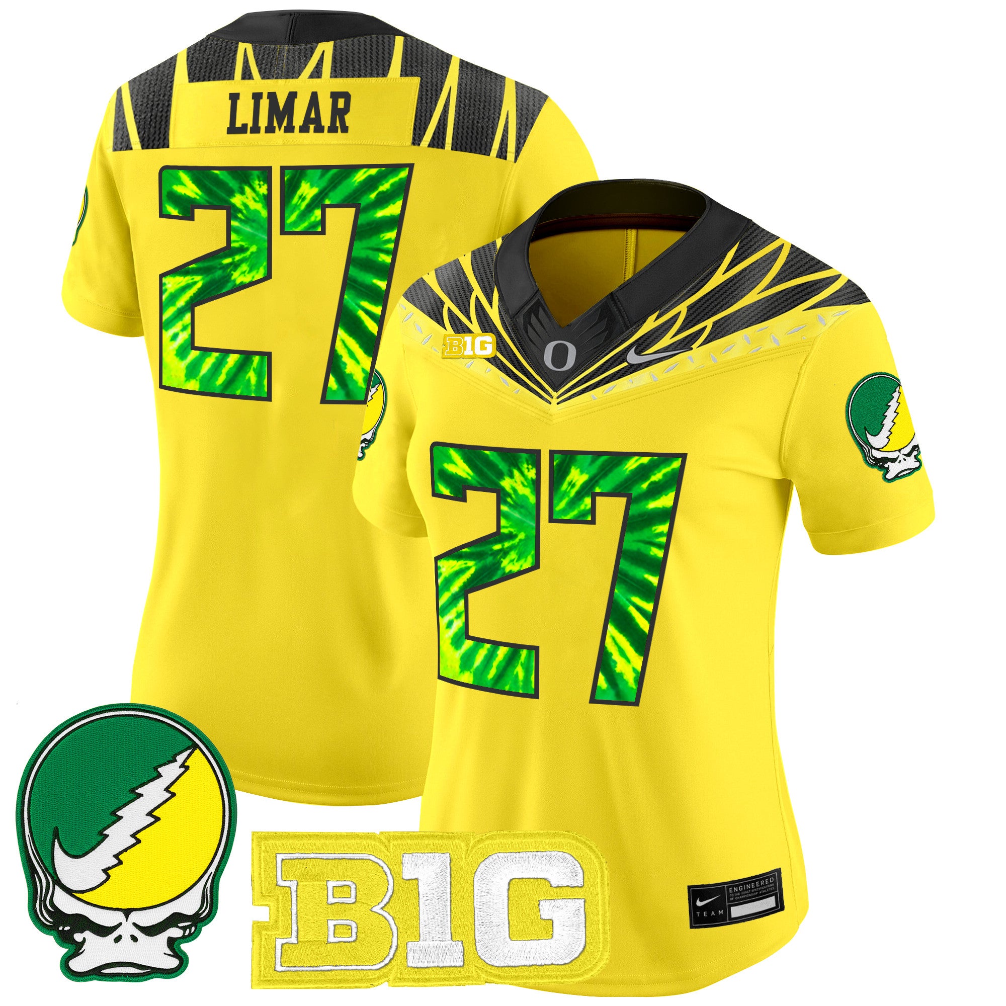 Women's Oregon Ducks 2025 "Grateful Ducks" Vapor Limited Jersey - All Stitched