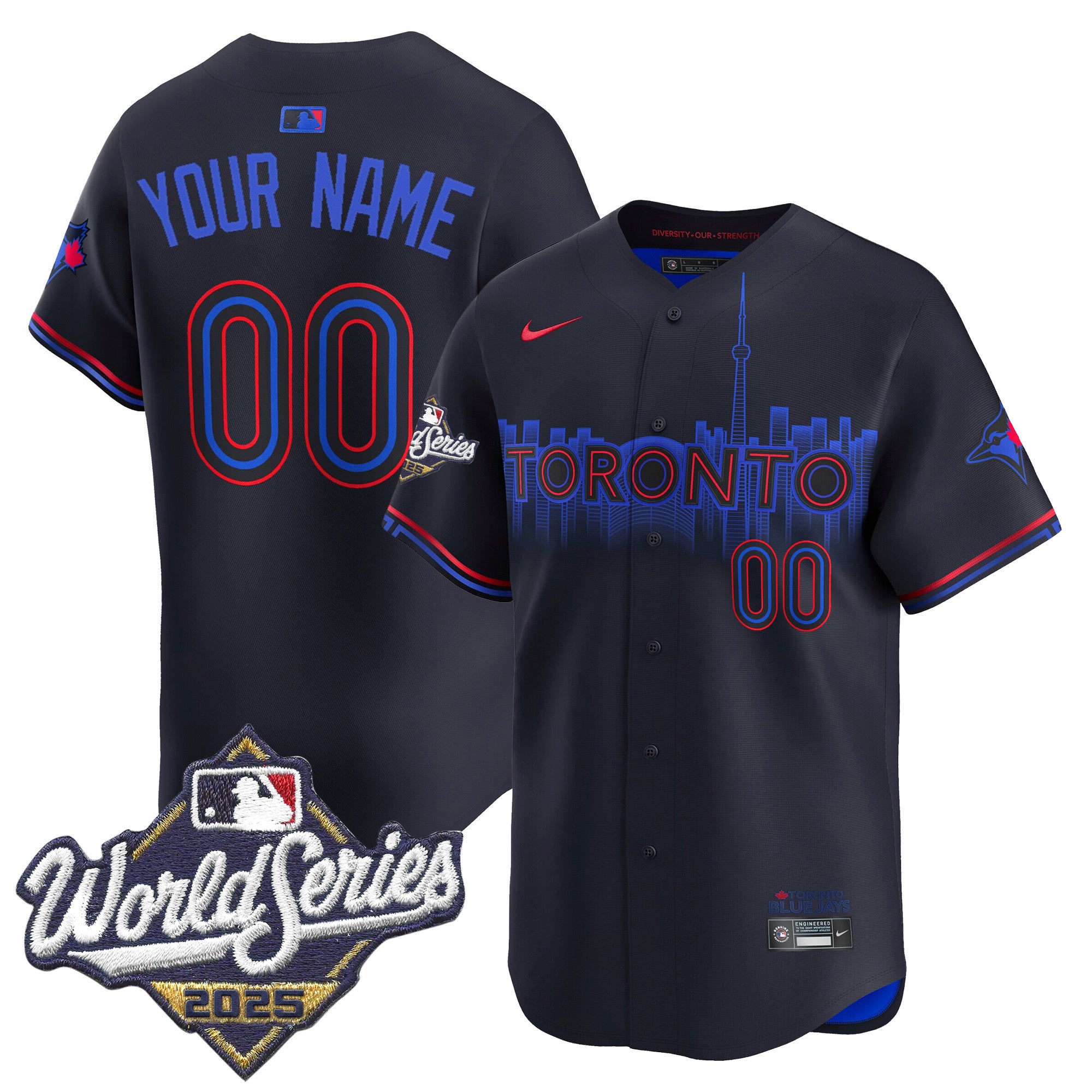 Toronto Blue Jays 2025 World Series Vapor Premier Limited Custom Jersey - All Stitched