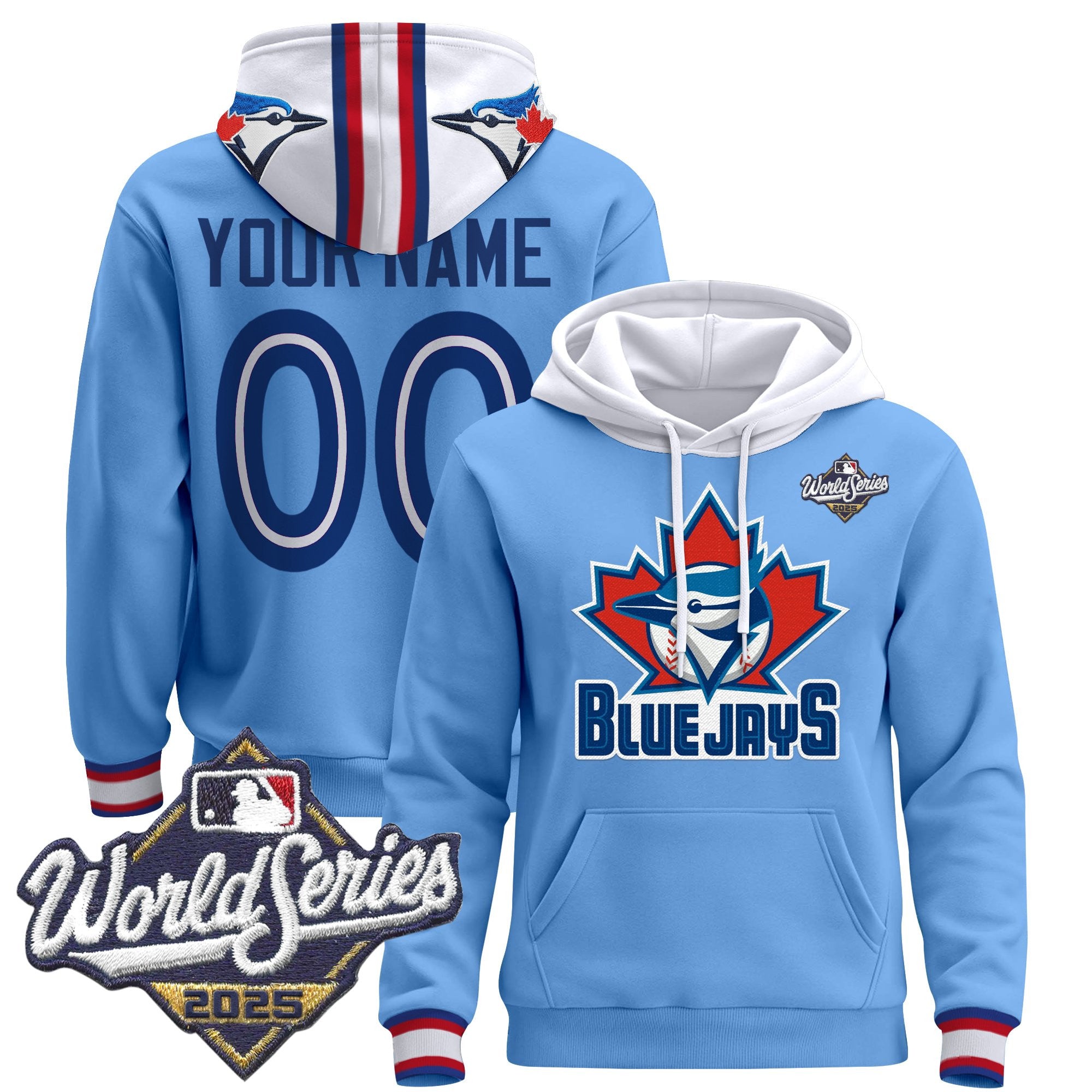 Toronto Blue Jays 2025 World Series Premium Custom Pullover Hoodie - All Stitched
