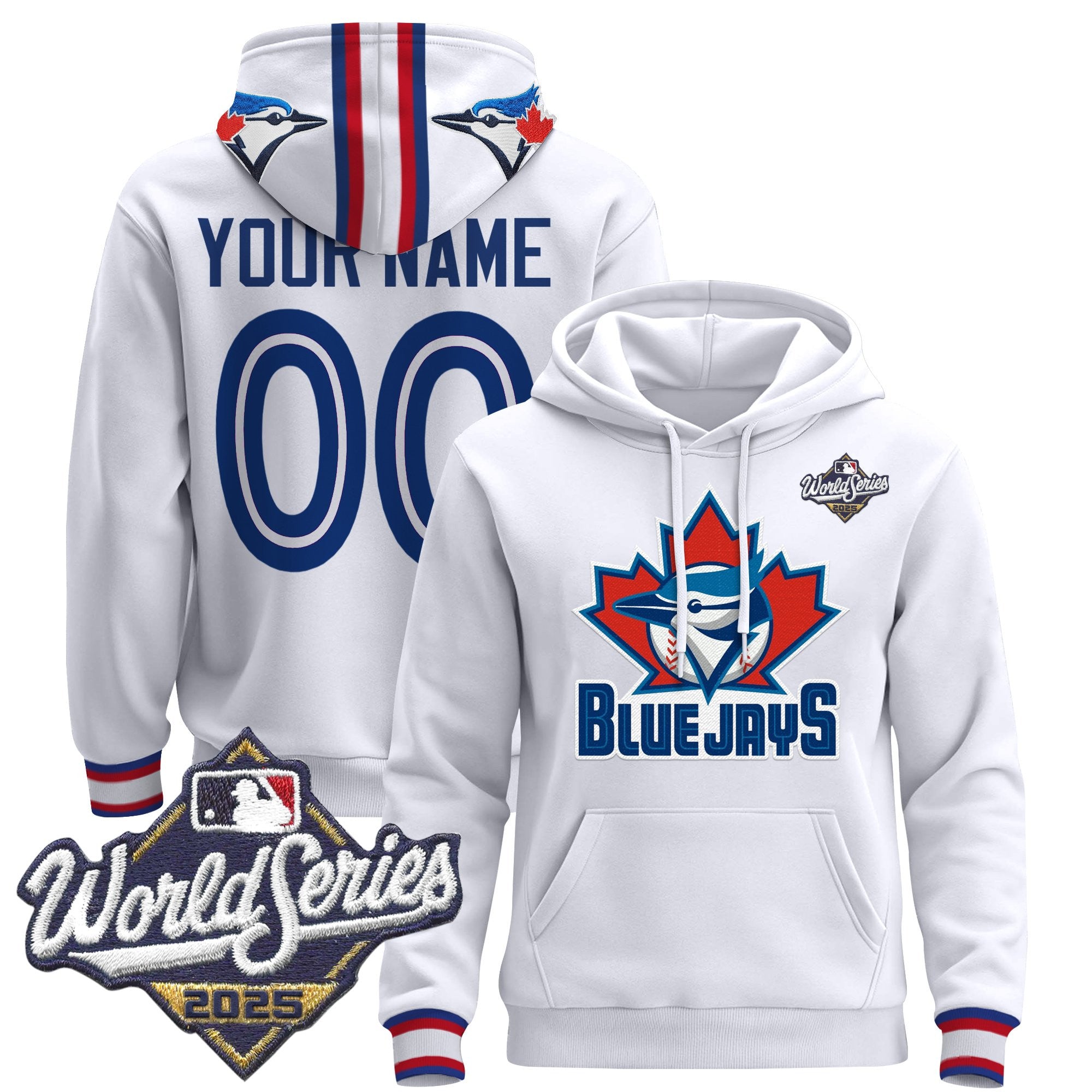 Toronto Blue Jays 2025 World Series Premium Custom Pullover Hoodie - All Stitched