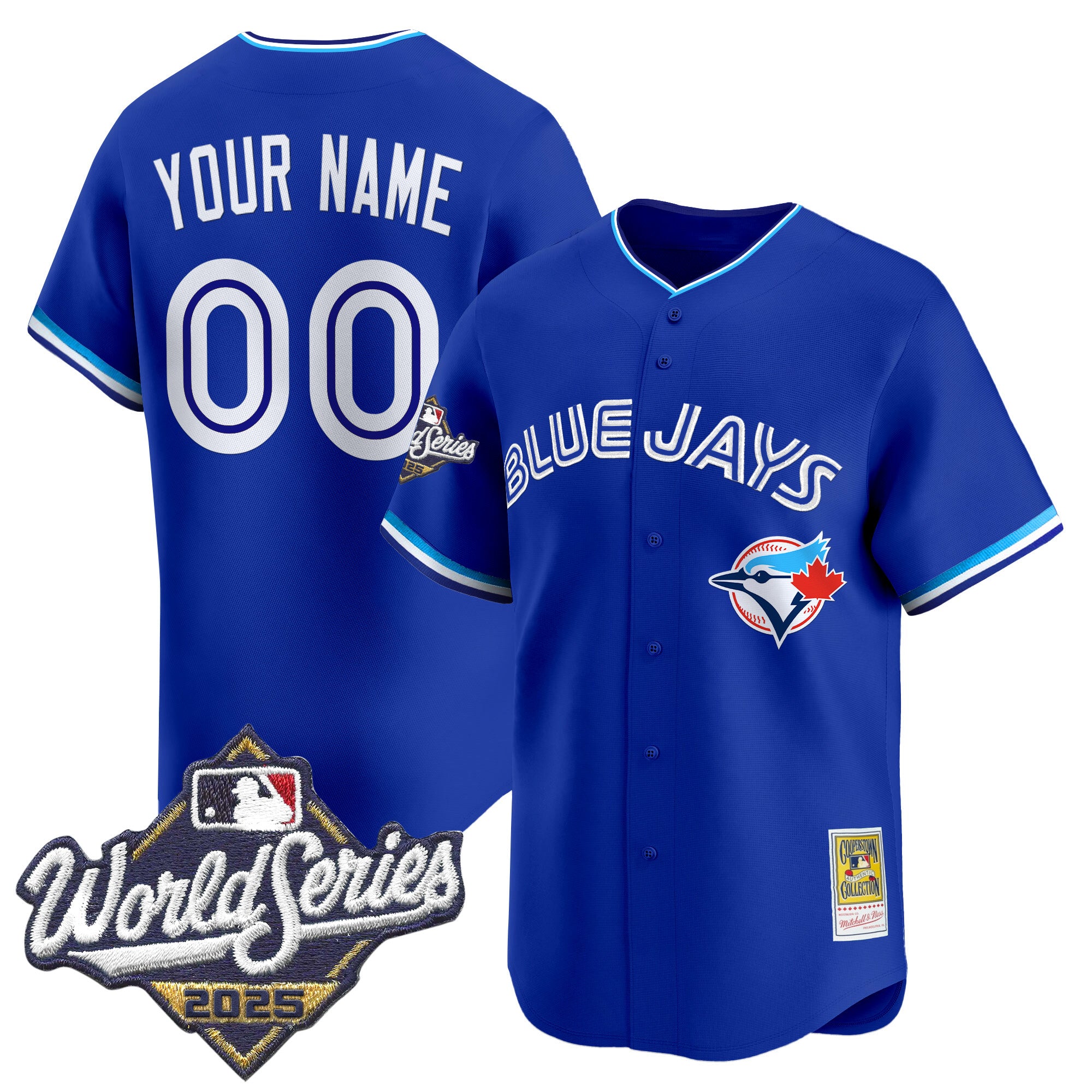 Toronto Blue Jays Throwback Vapor Premier Limited Custom Jersey - 2025 World Series Patch - All Stitched