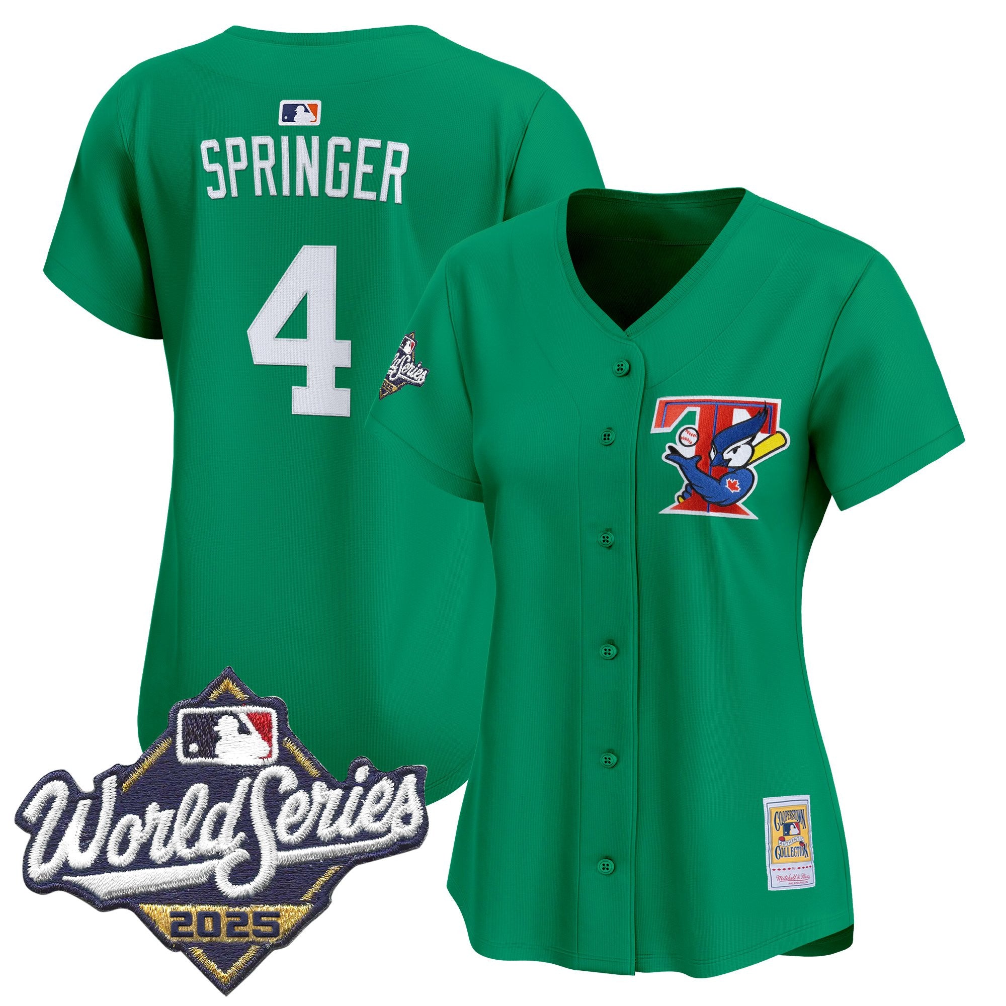 Women's Toronto Blue Jays Throwback Vapor Premier Limited Jersey - 2025 World Series Patch - All Stitched