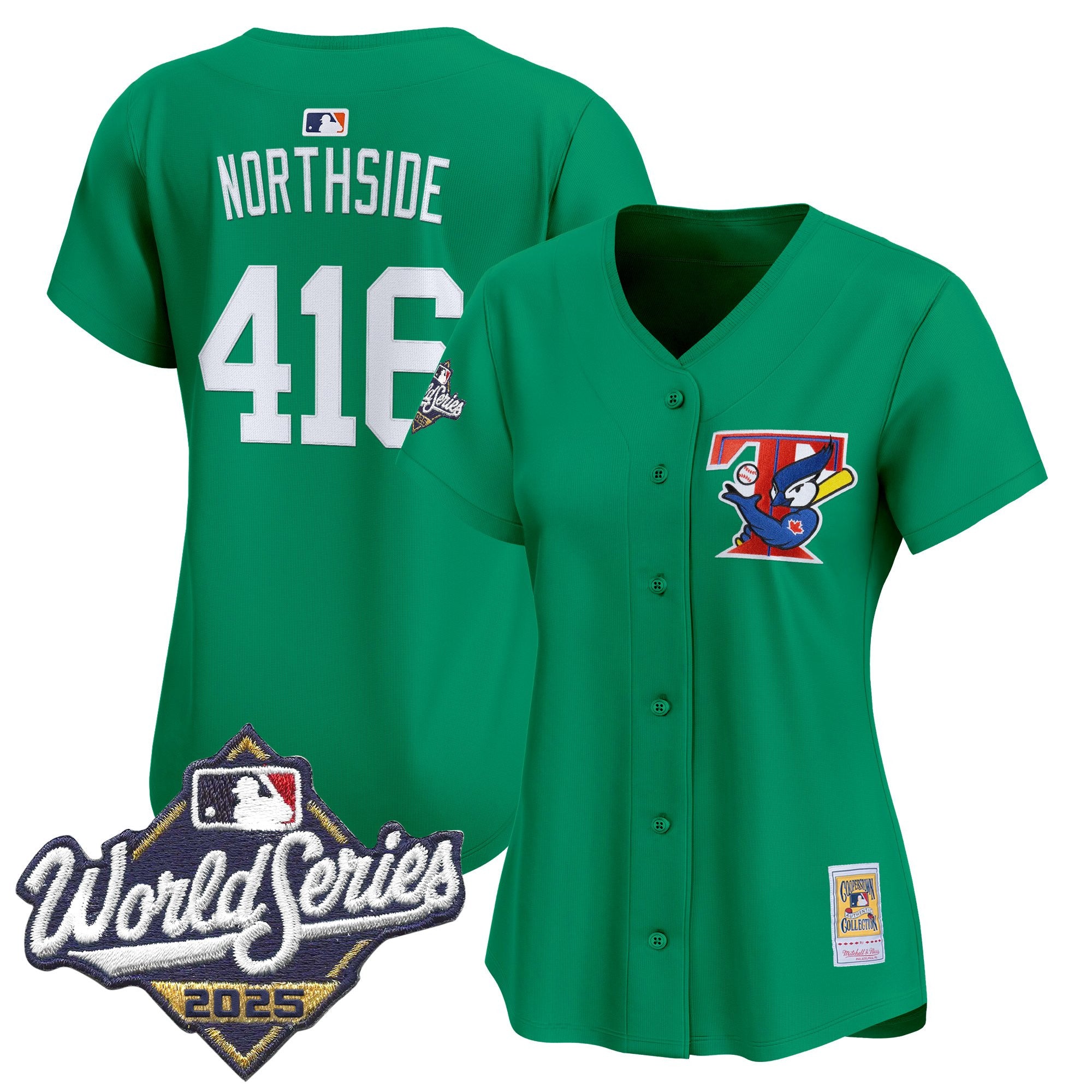 Women's Toronto Blue Jays Throwback Vapor Premier Limited Jersey - 2025 World Series Patch - All Stitched