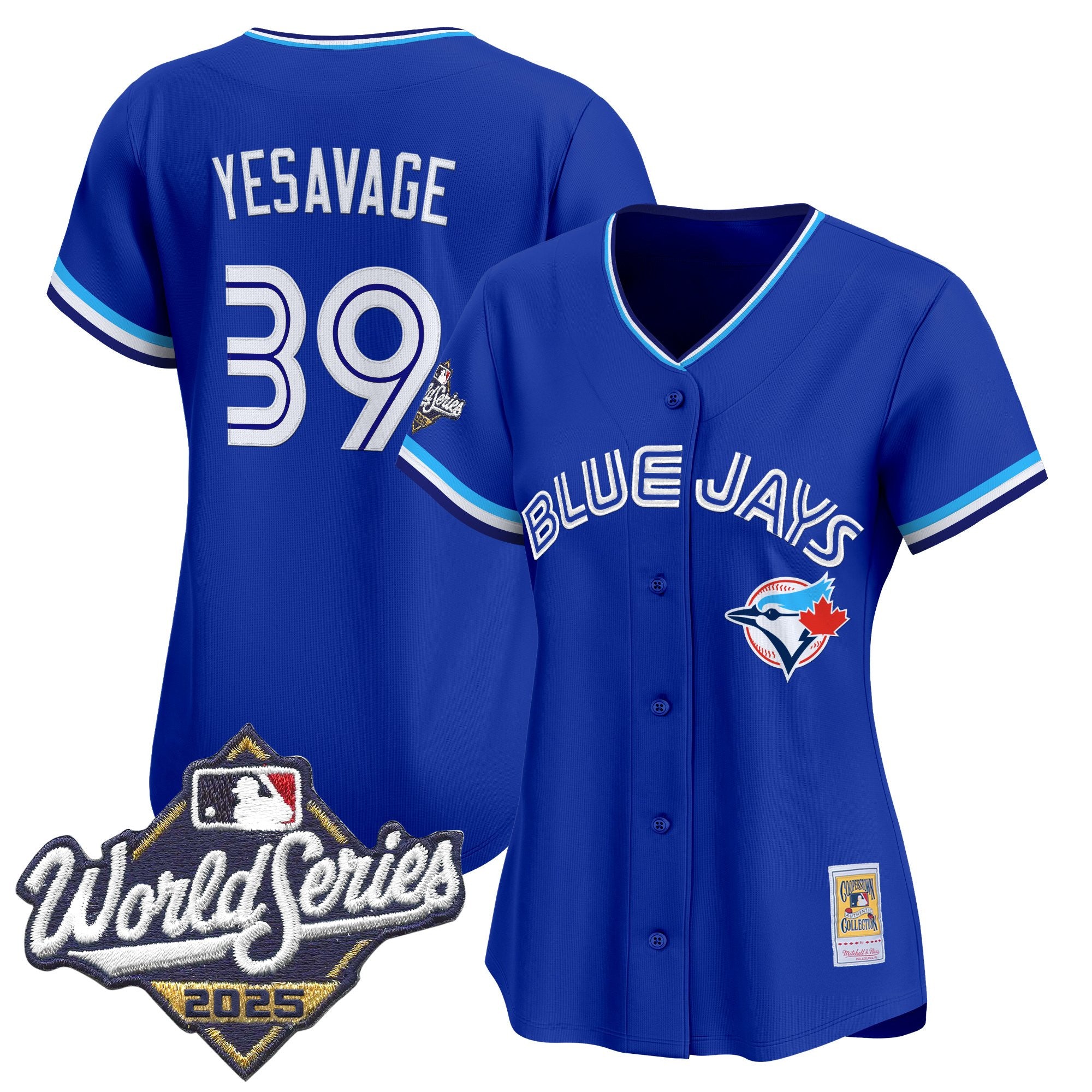Women's Toronto Blue Jays Throwback Vapor Premier Limited Jersey - 2025 World Series Patch - All Stitched