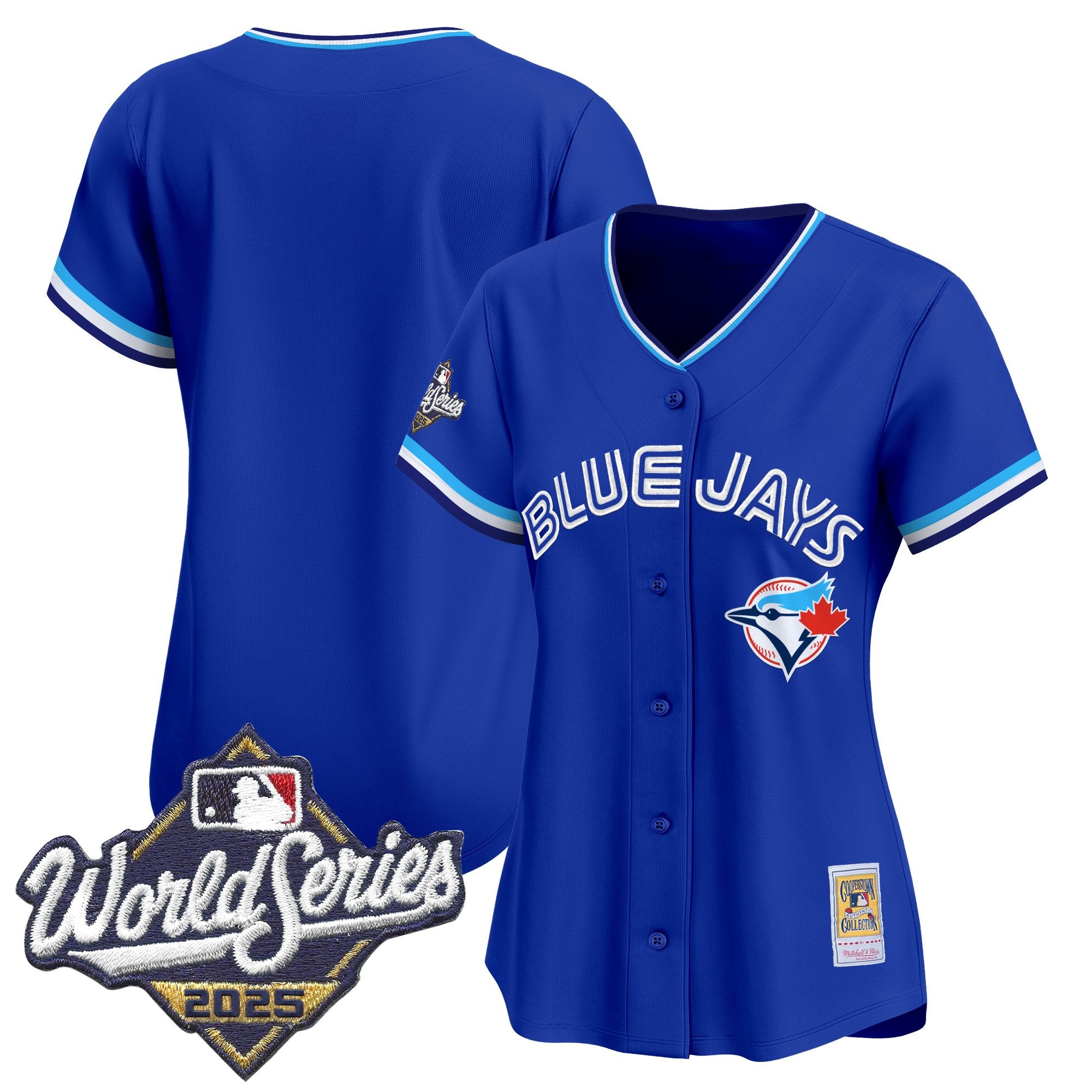 Women's Toronto Blue Jays Throwback Vapor Premier Limited Jersey - 2025 World Series Patch - All Stitched