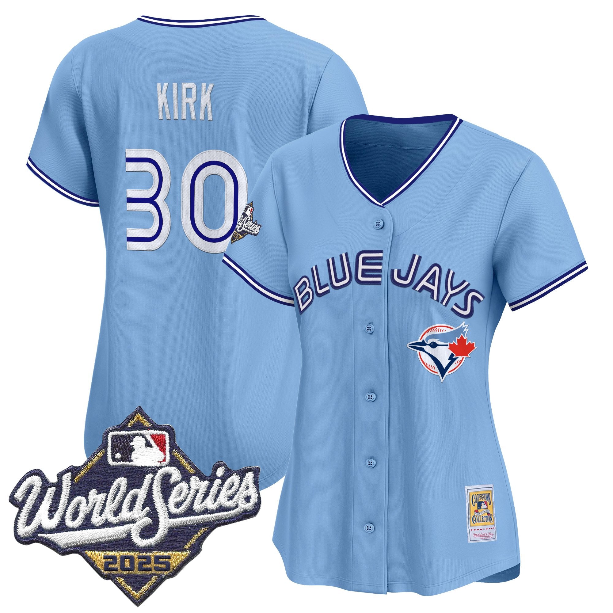 Women's Toronto Blue Jays Throwback Vapor Premier Limited Jersey - 2025 World Series Patch - All Stitched